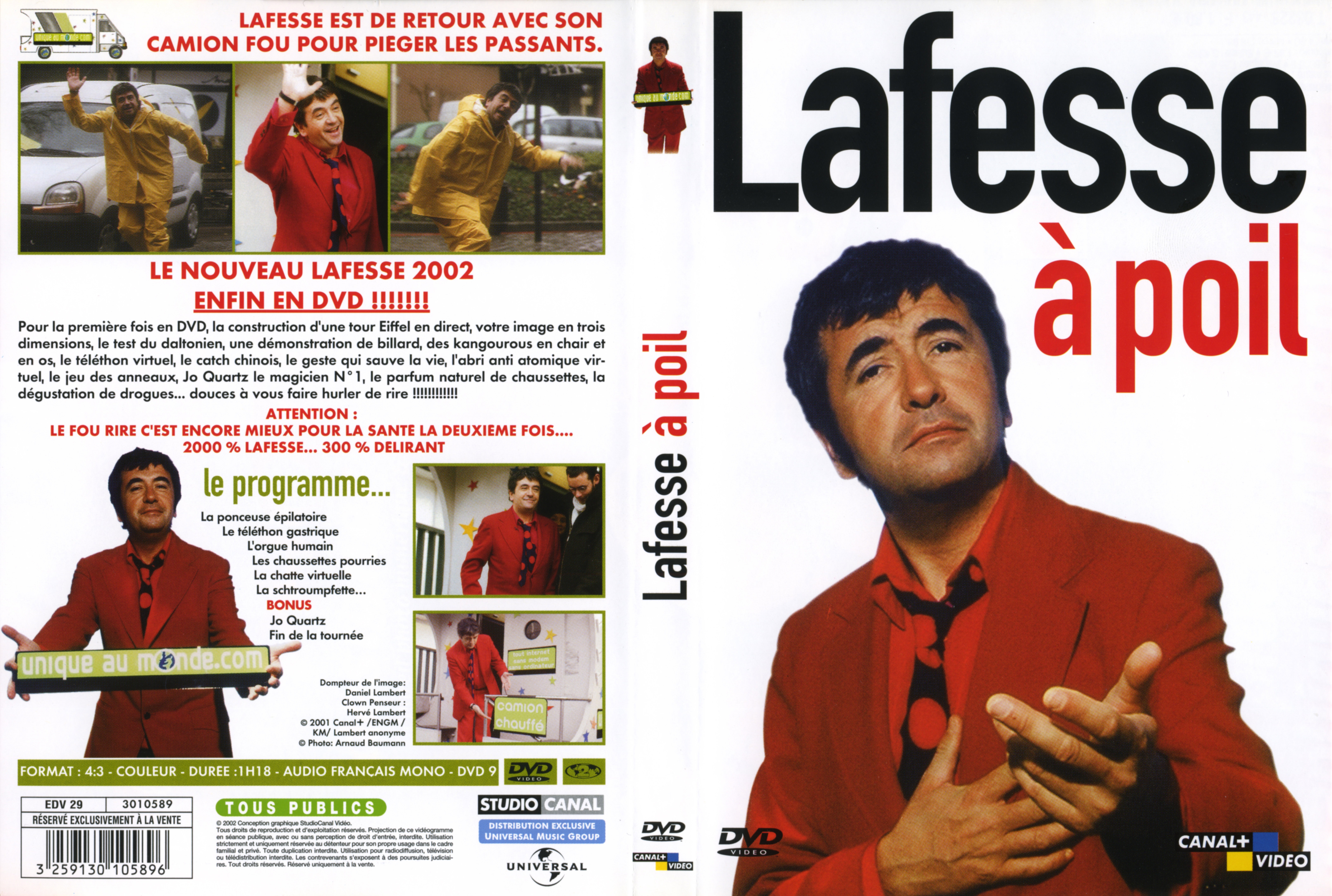 Jaquette DVD Lafesse  poil