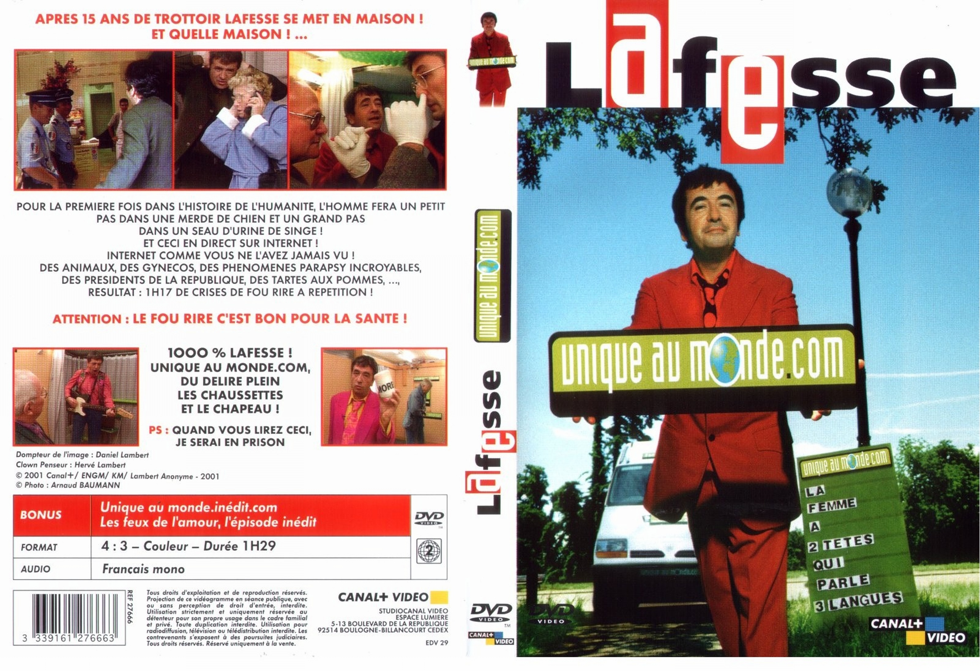 Jaquette DVD Lafesse unique au monde