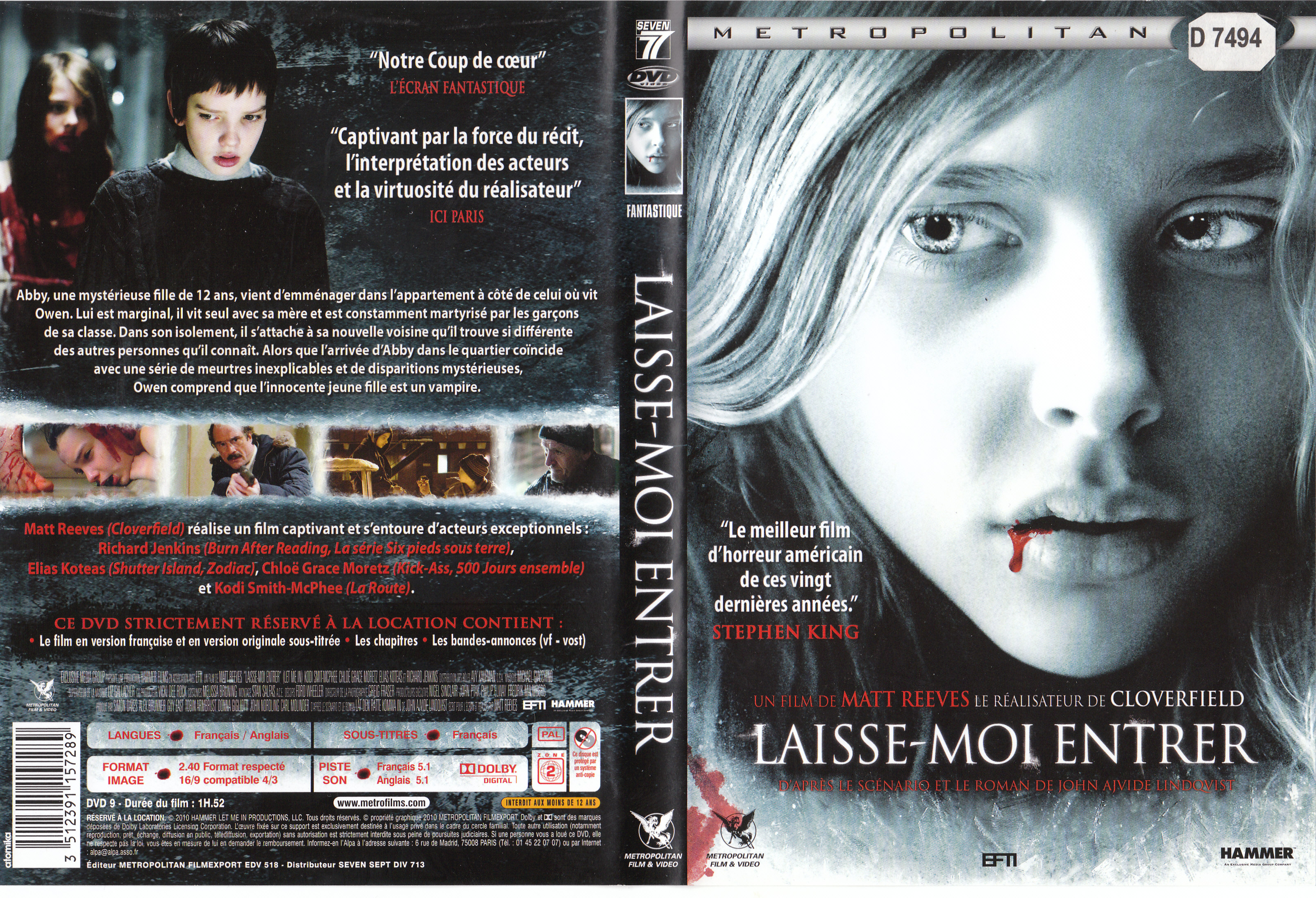 Jaquette DVD Laisse-moi entrer v2