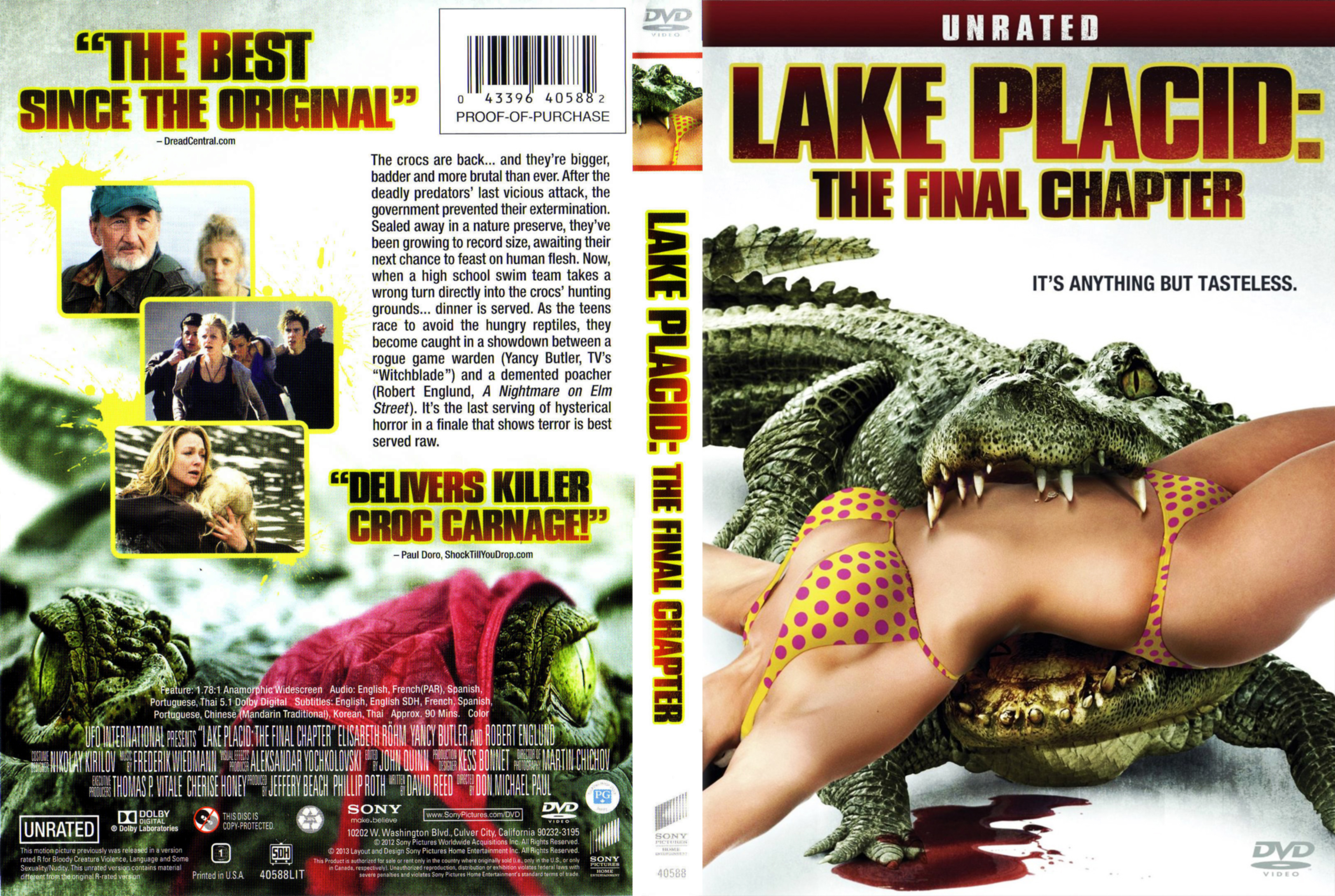 Jaquette DVD Lake Placid The Final Chapter Zone 1