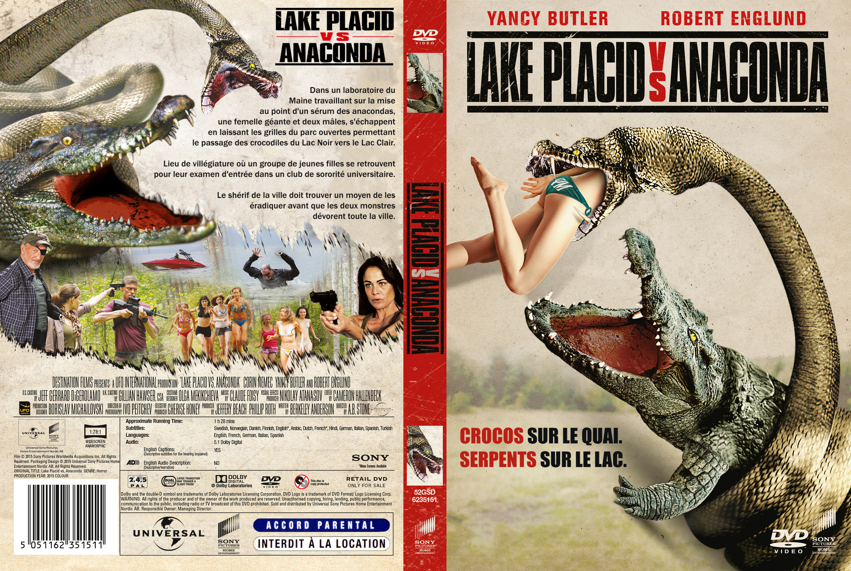 Jaquette DVD Lake placid vs Anaconda