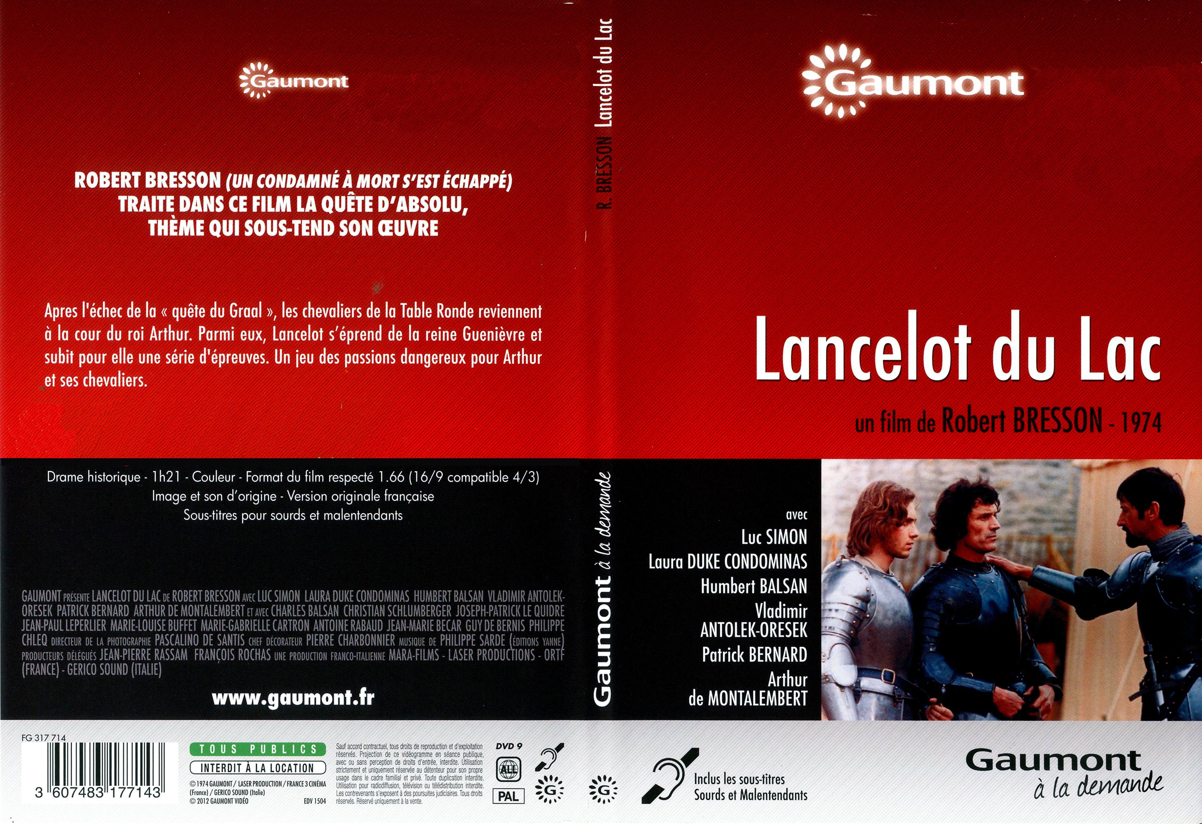 Jaquette DVD Lancelot du lac