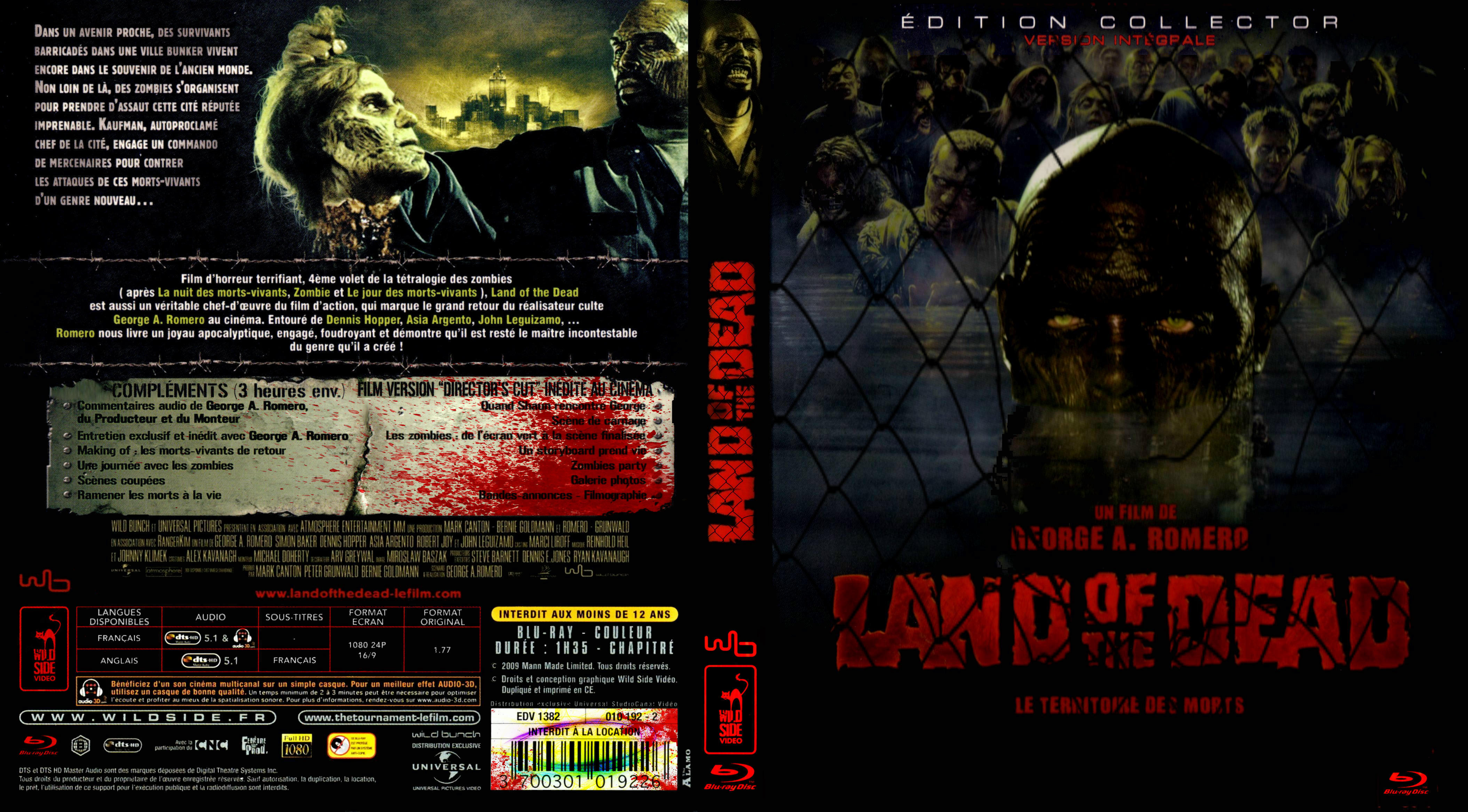 Jaquette DVD Land of the dead custom (BLU-RAY) v2
