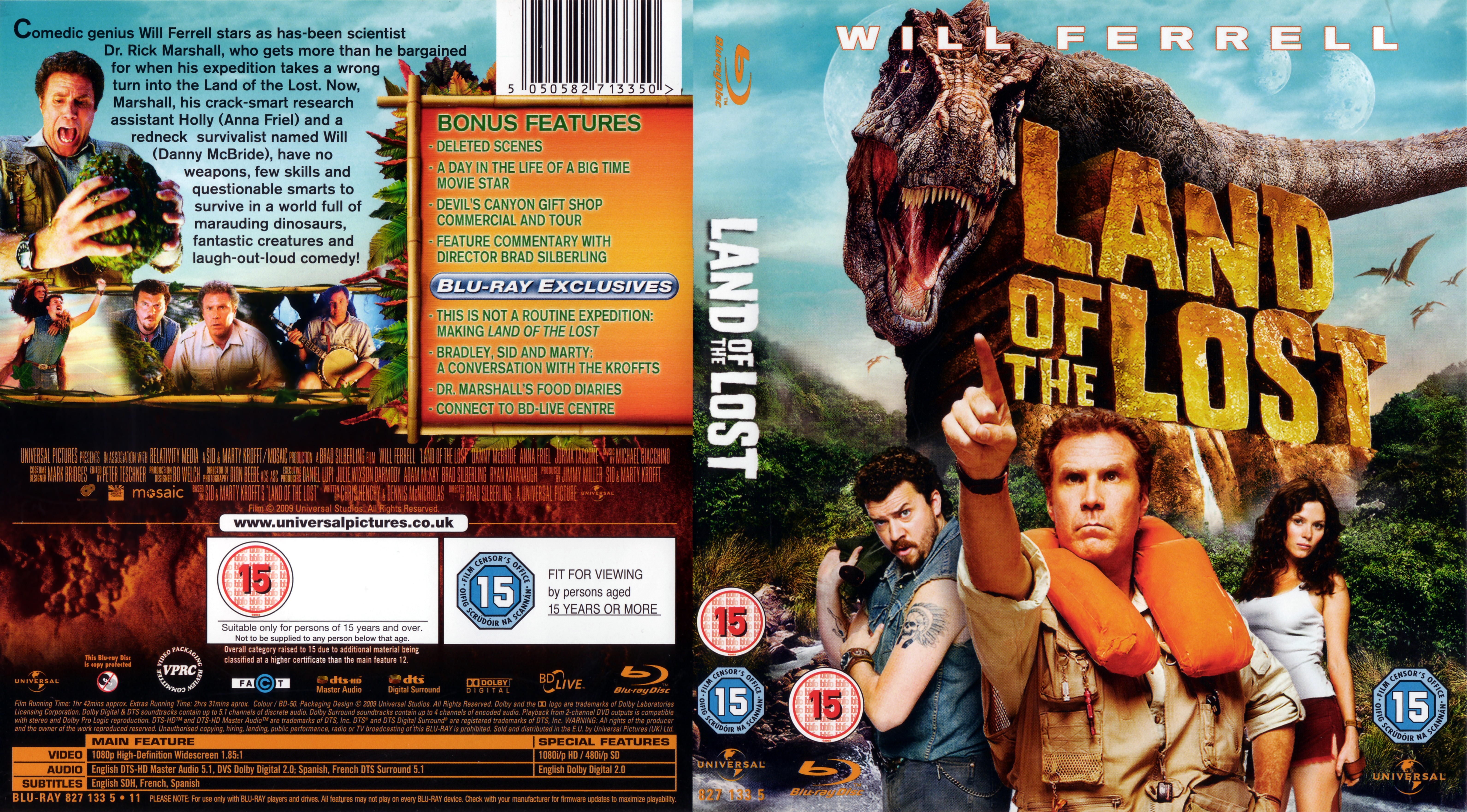 Jaquette DVD Land of the lost - Le monde (presque) perdu Zone 1 (BLU-RAY)