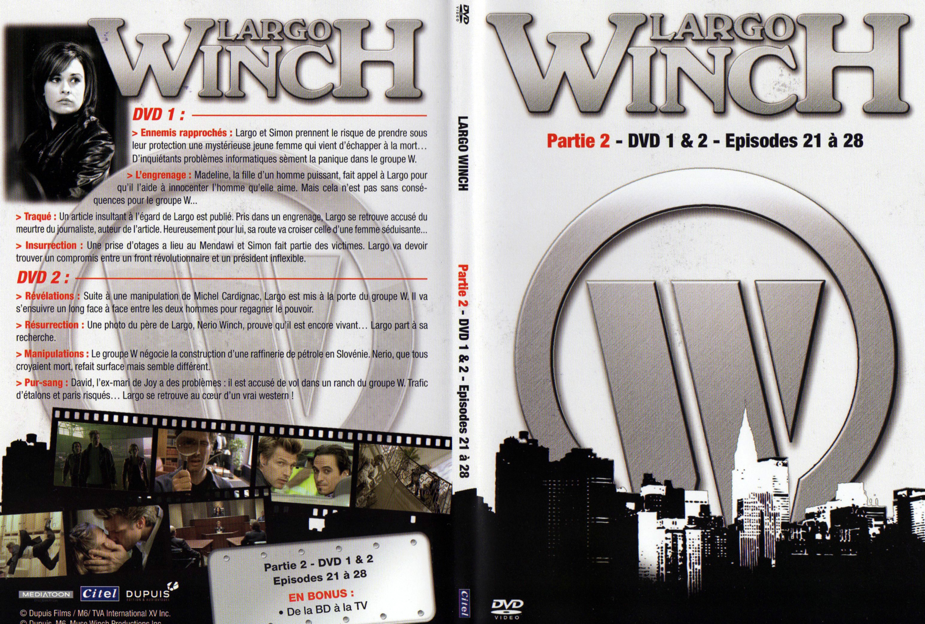 Jaquette DVD Largo Winch Partie 2 DVD 1 et 2