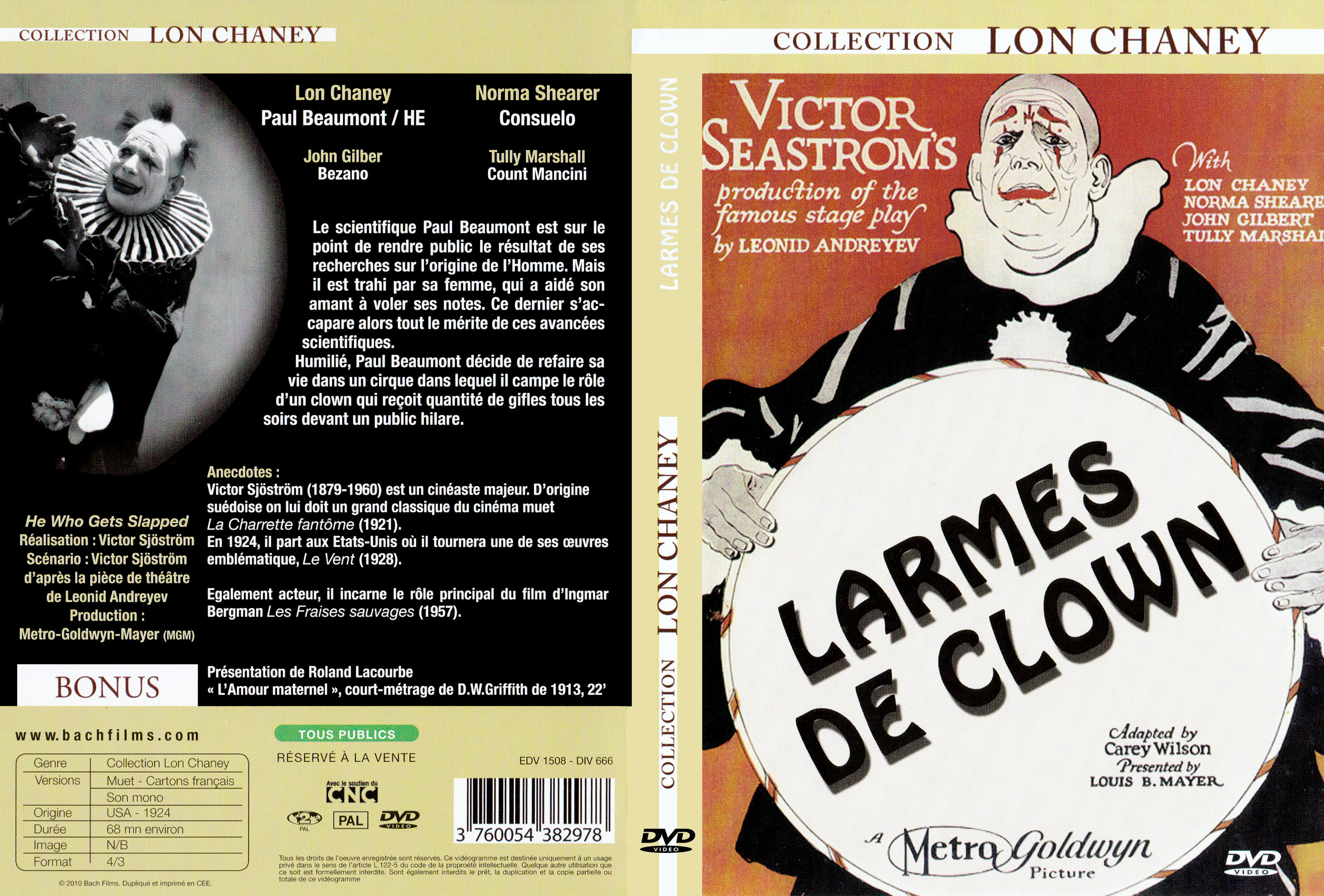 Jaquette DVD Larmes de clown