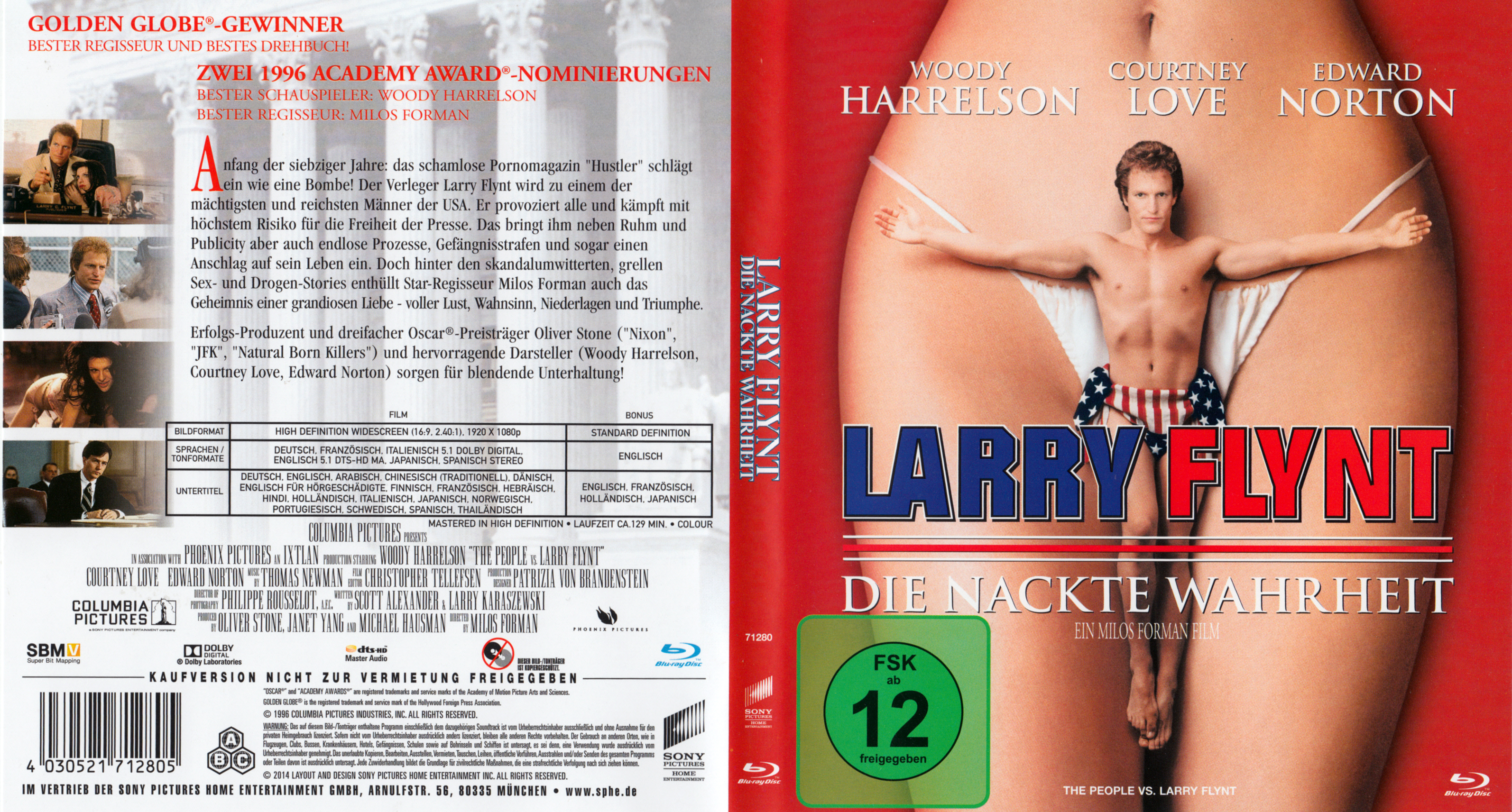 Jaquette DVD Larry Flynt Zone 1 (BLU-RAY)