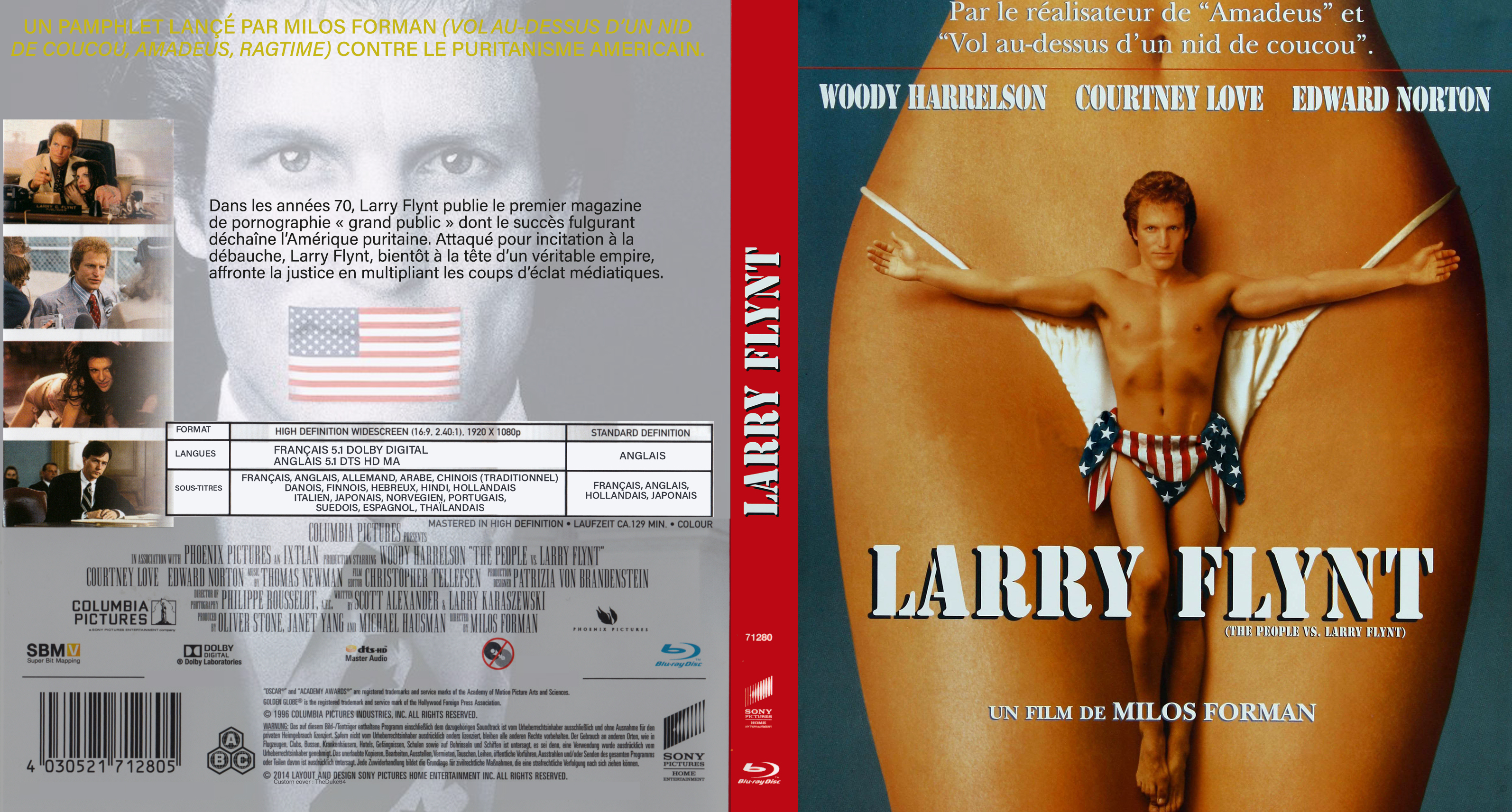 Jaquette DVD Larry Flynt custom (BLU-RAY)