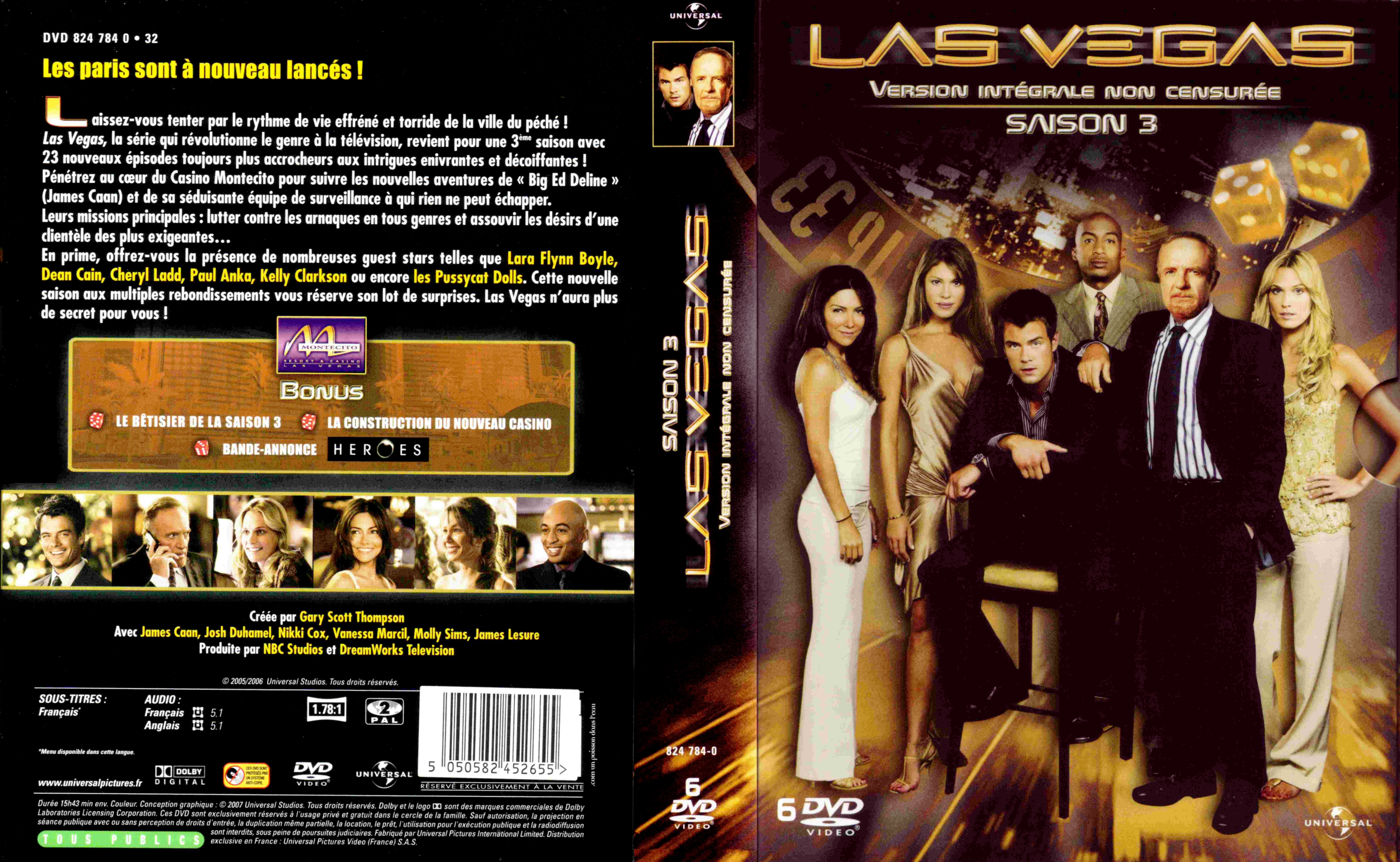 Jaquette DVD Las vegas saison 3 COFFRET