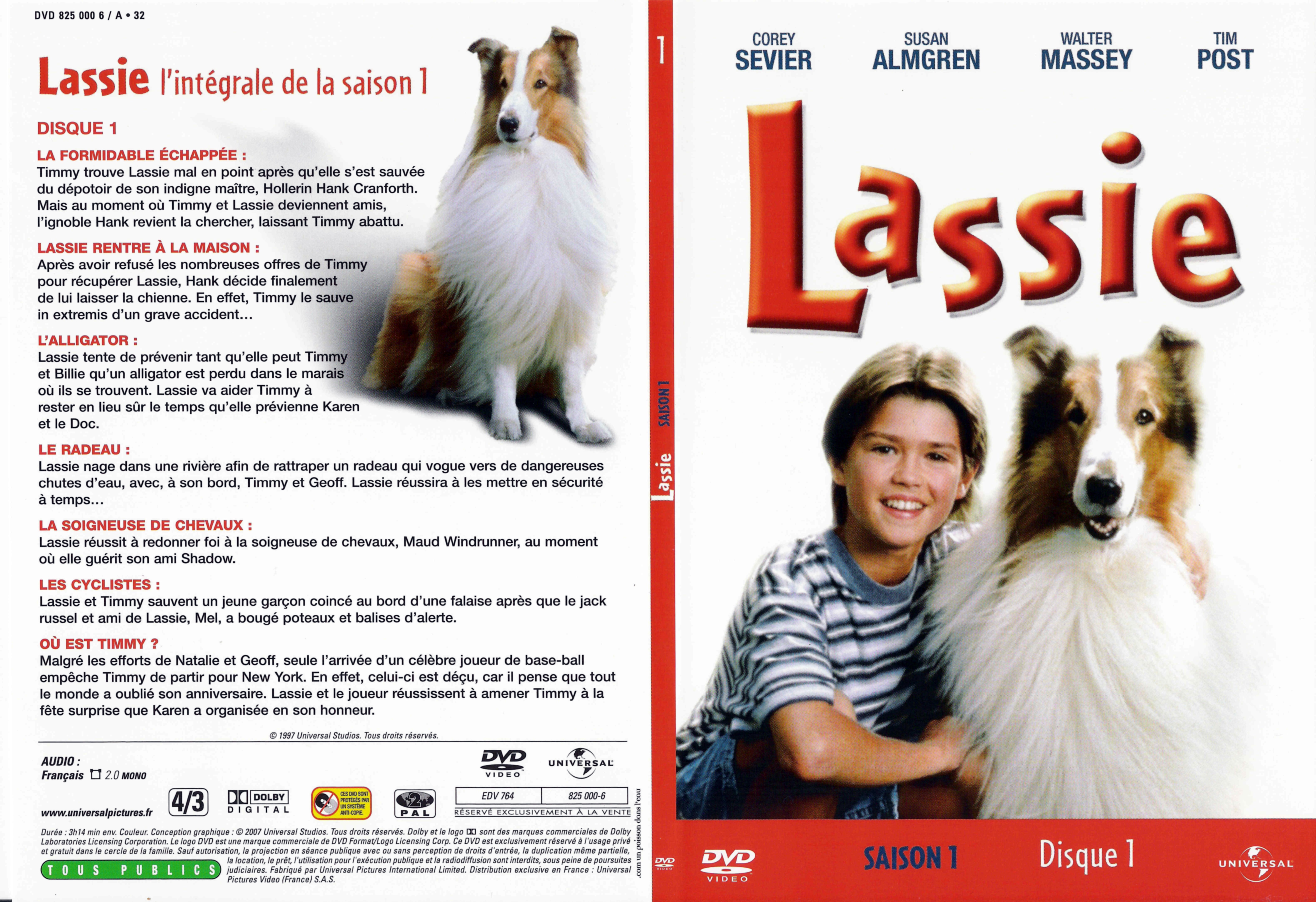 Jaquette DVD Lassie Saison 1 DVD 1