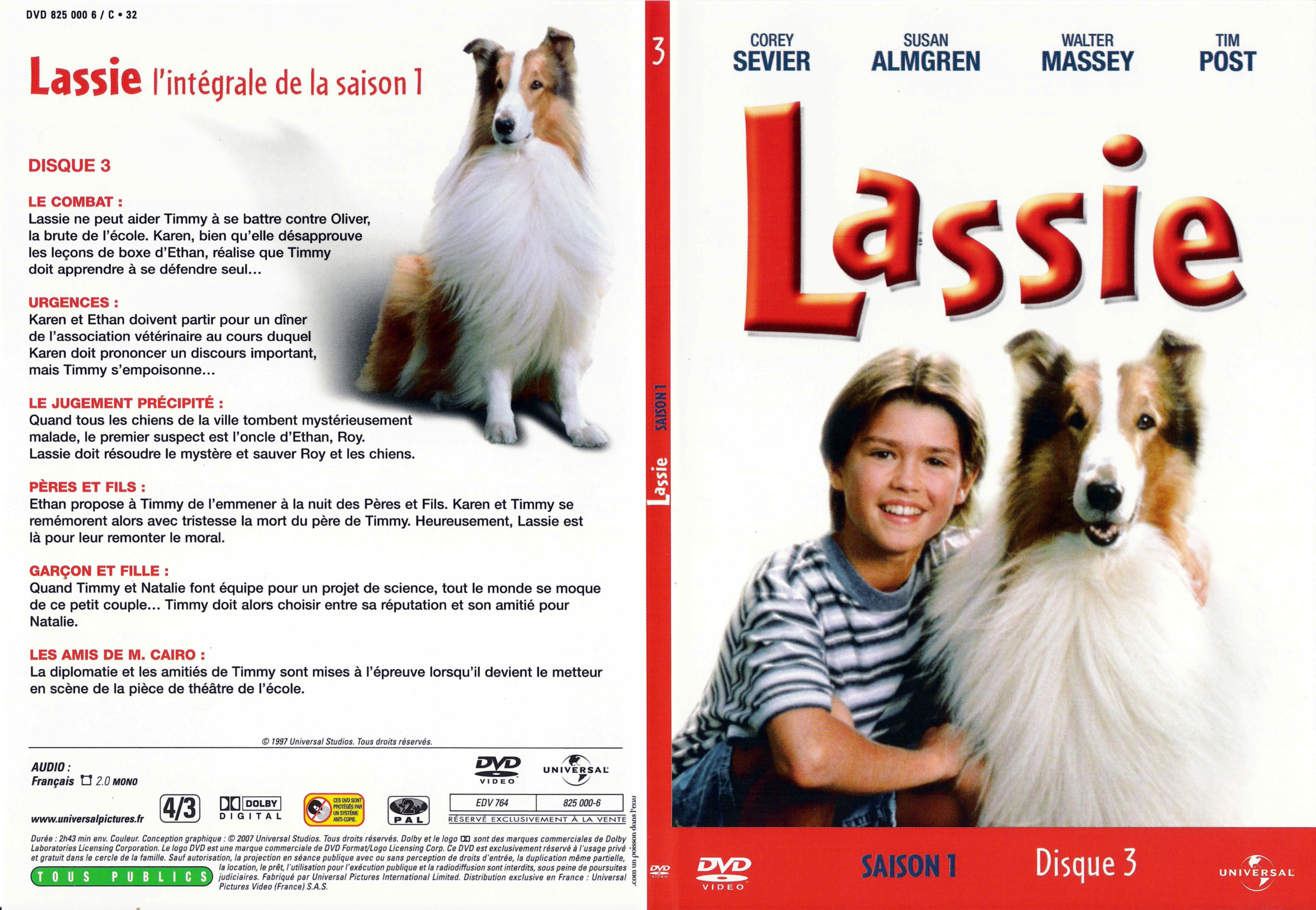 Jaquette DVD Lassie Saison 1 DVD 3
