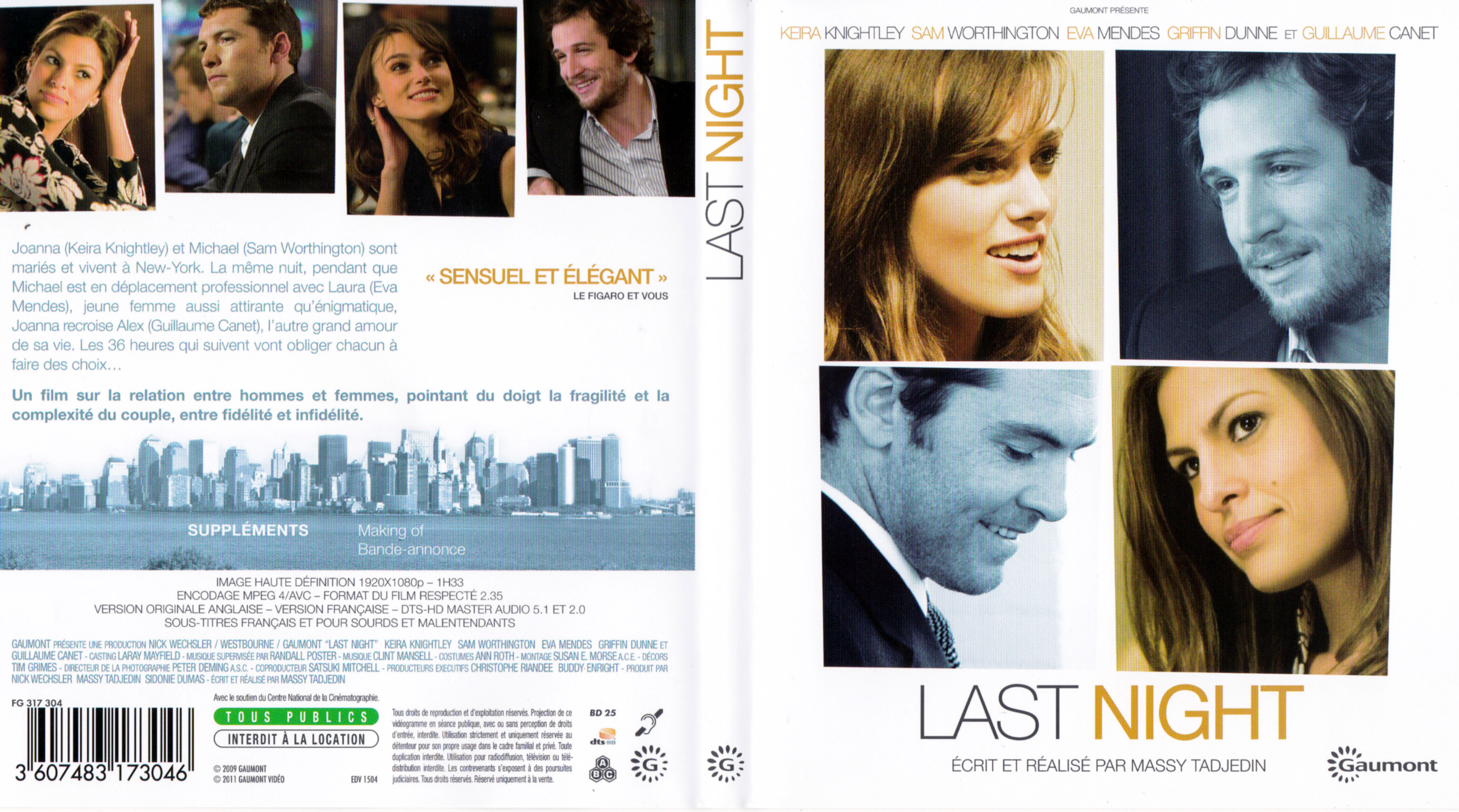 Jaquette DVD Last Night (BLU-RAY)