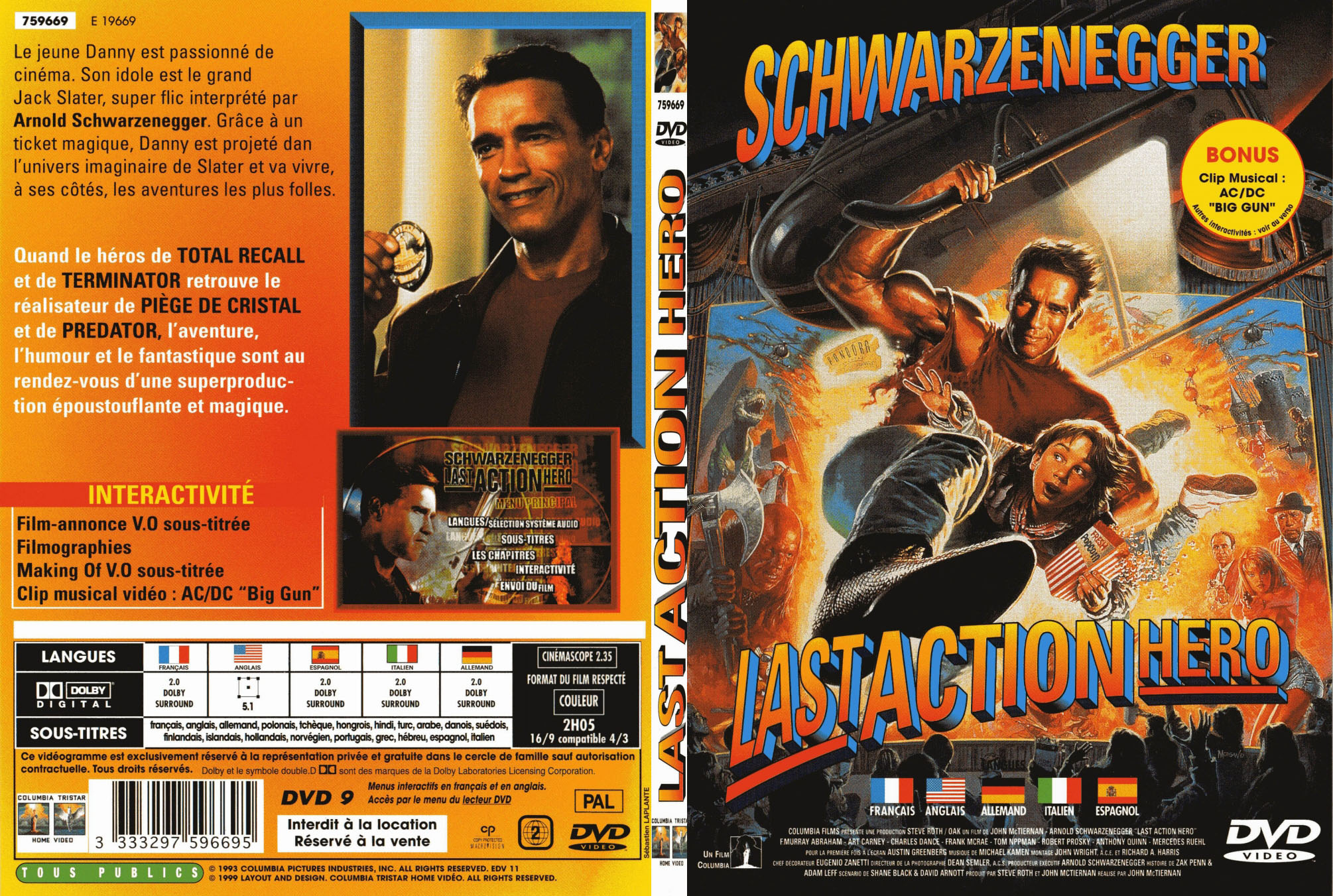 Jaquette DVD Last action hero - SLIM