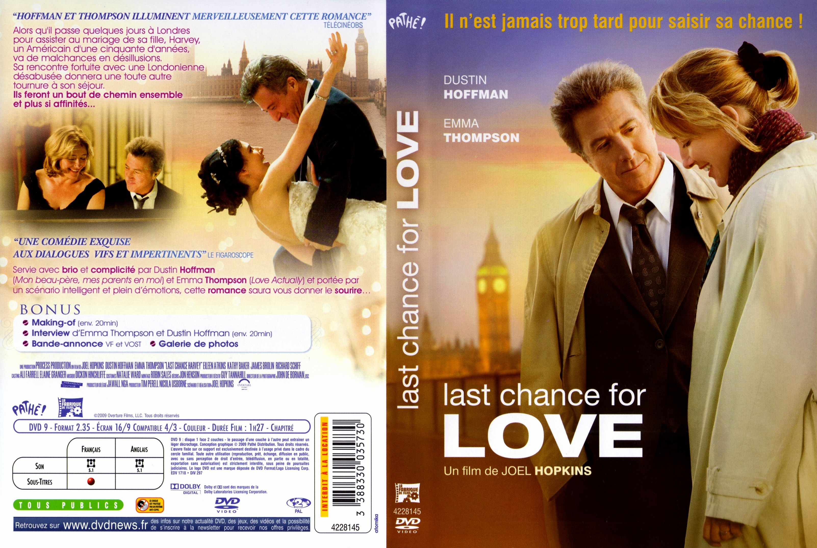 Jaquette DVD Last chance for love