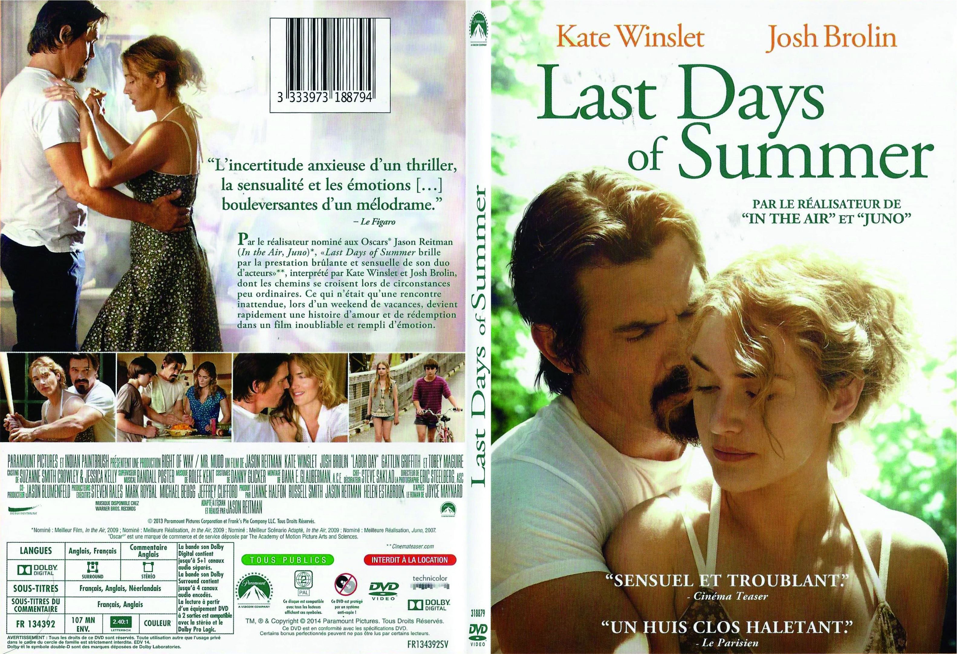 Jaquette DVD Last days of summer - SLIM