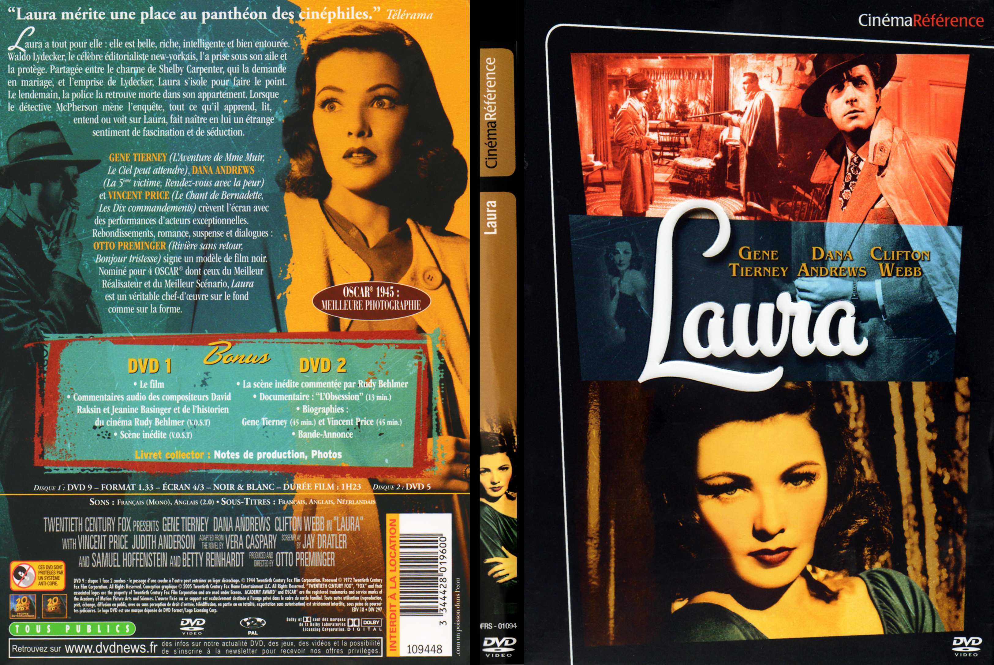 Jaquette DVD Laura (1944) 