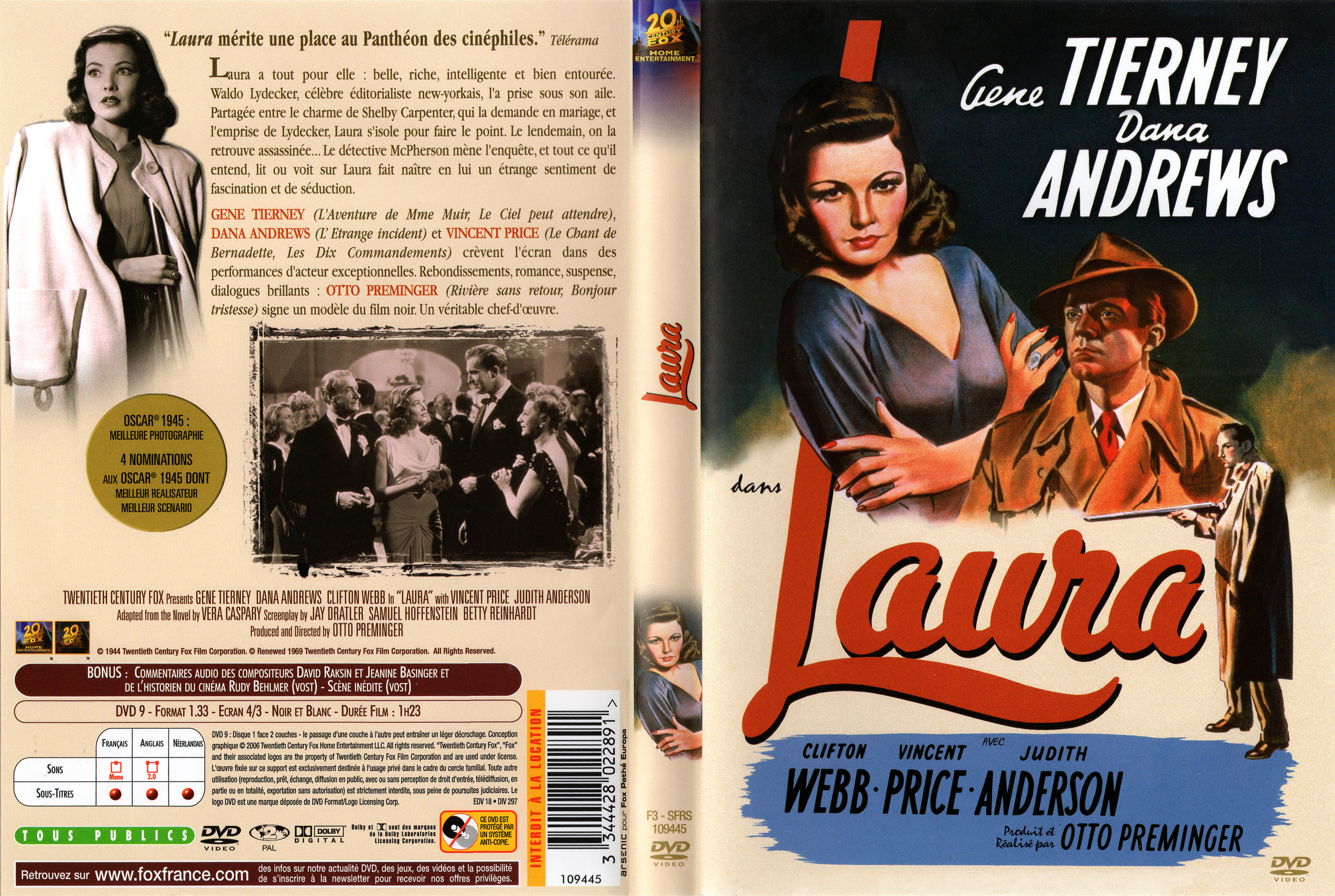 Jaquette DVD Laura (1944) v3