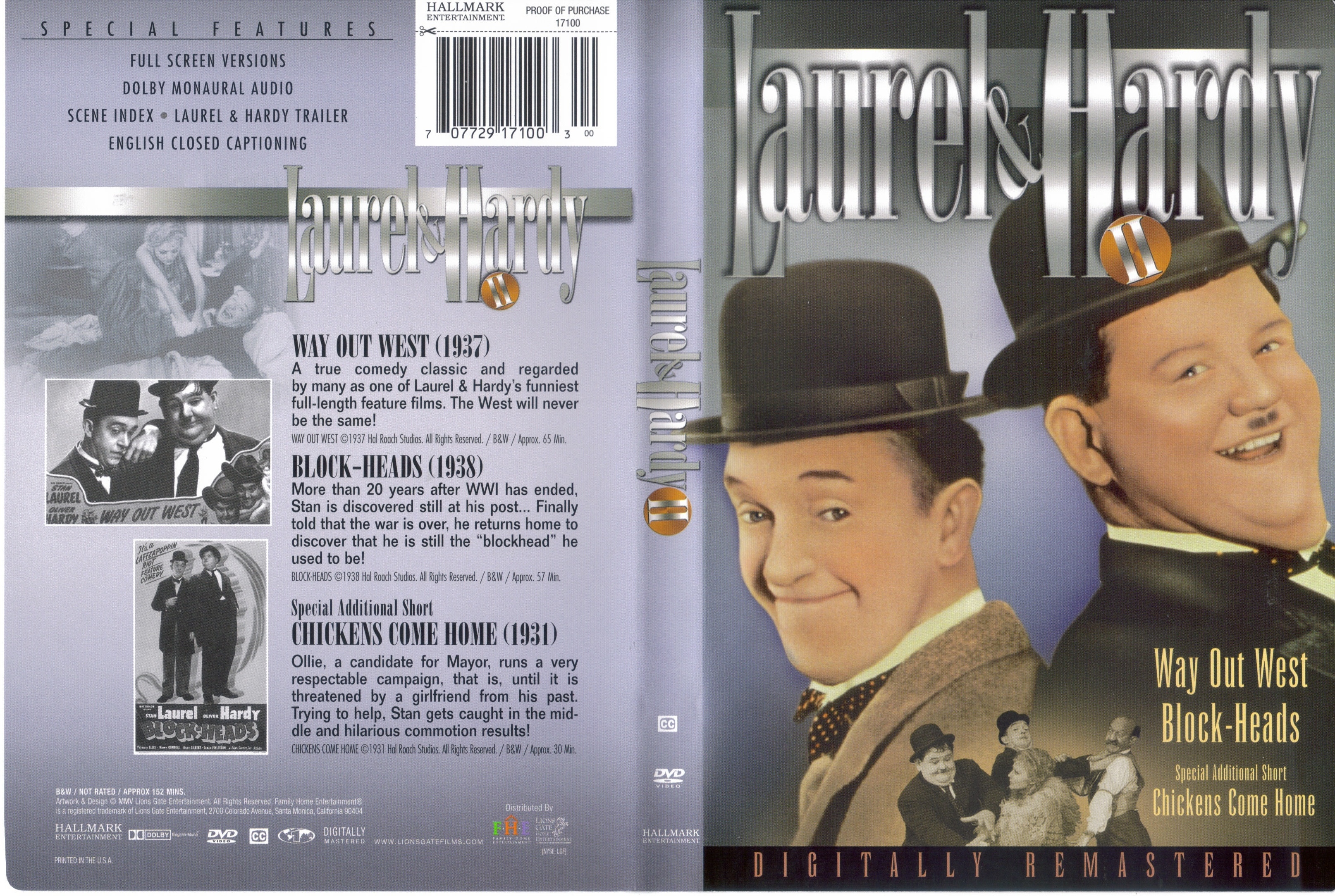 Jaquette DVD Laurel & Hardy 2 (Canadienne)