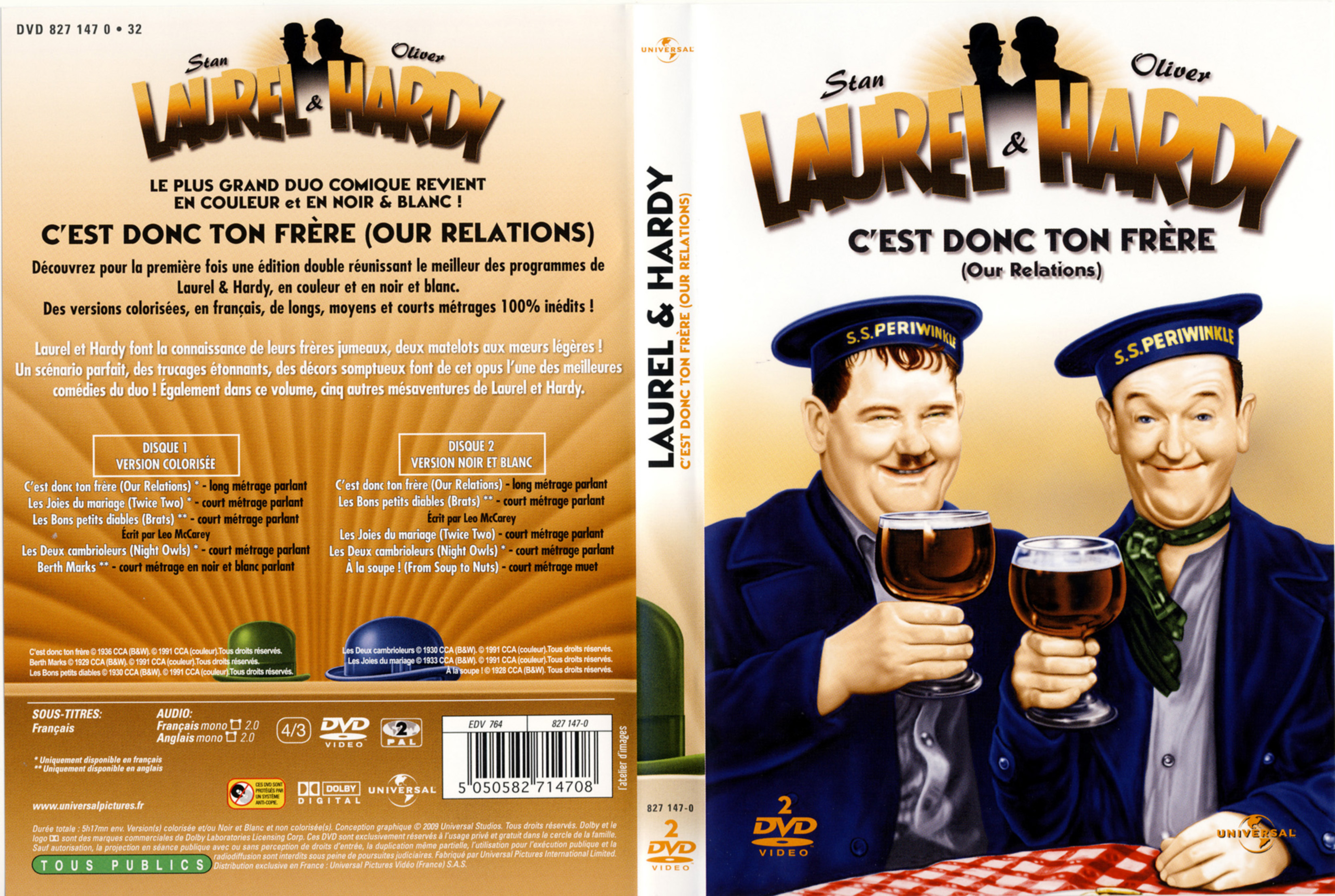 Jaquette DVD Laurel et Hardy C