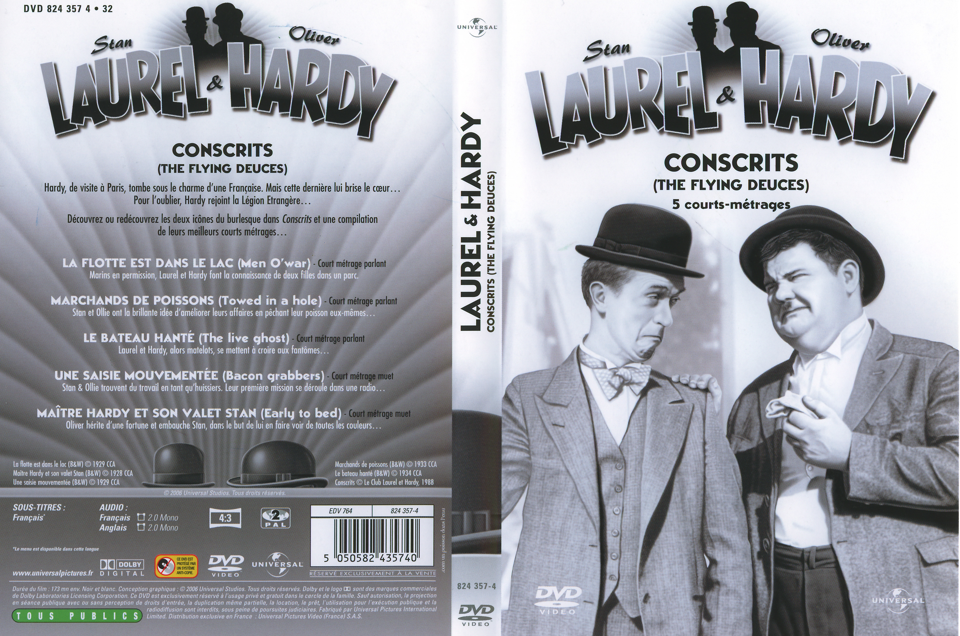 Jaquette DVD Laurel et Hardy Conscrits