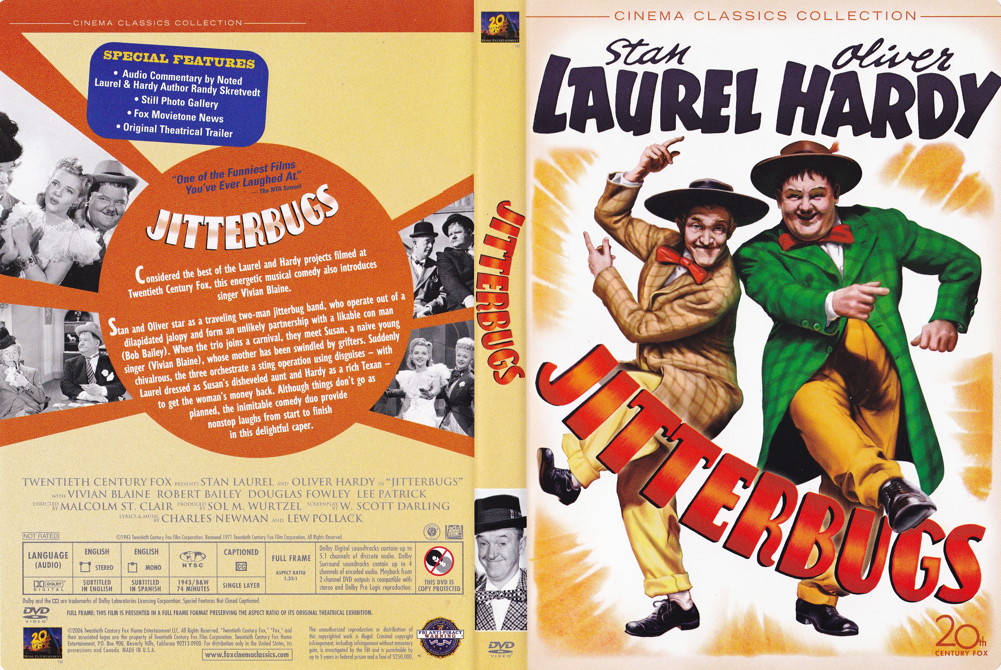 Jaquette DVD Laurel et Hardy Jitterbugs Zone 1