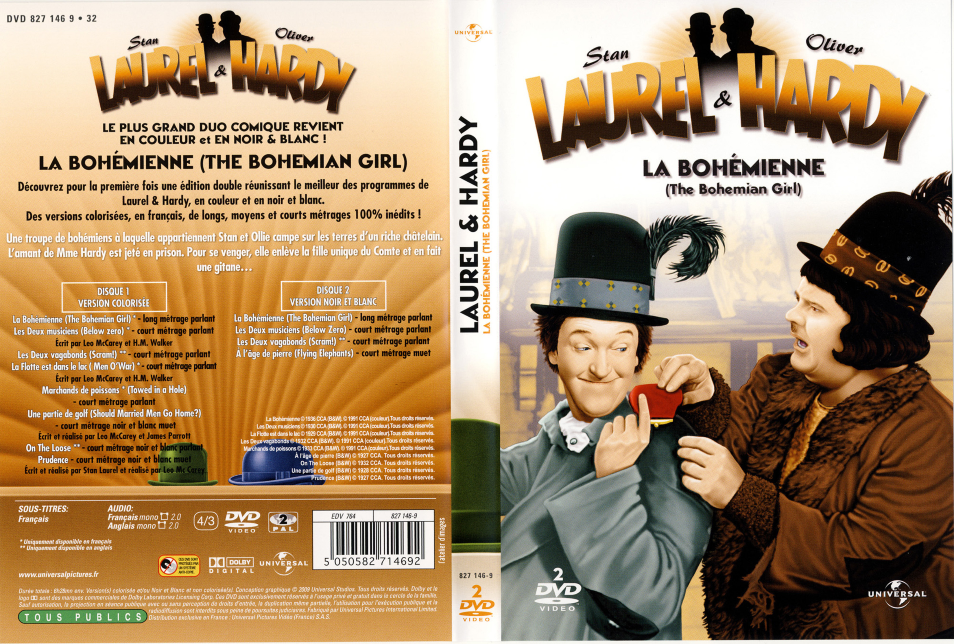 Jaquette DVD Laurel et Hardy La bohmienne v2