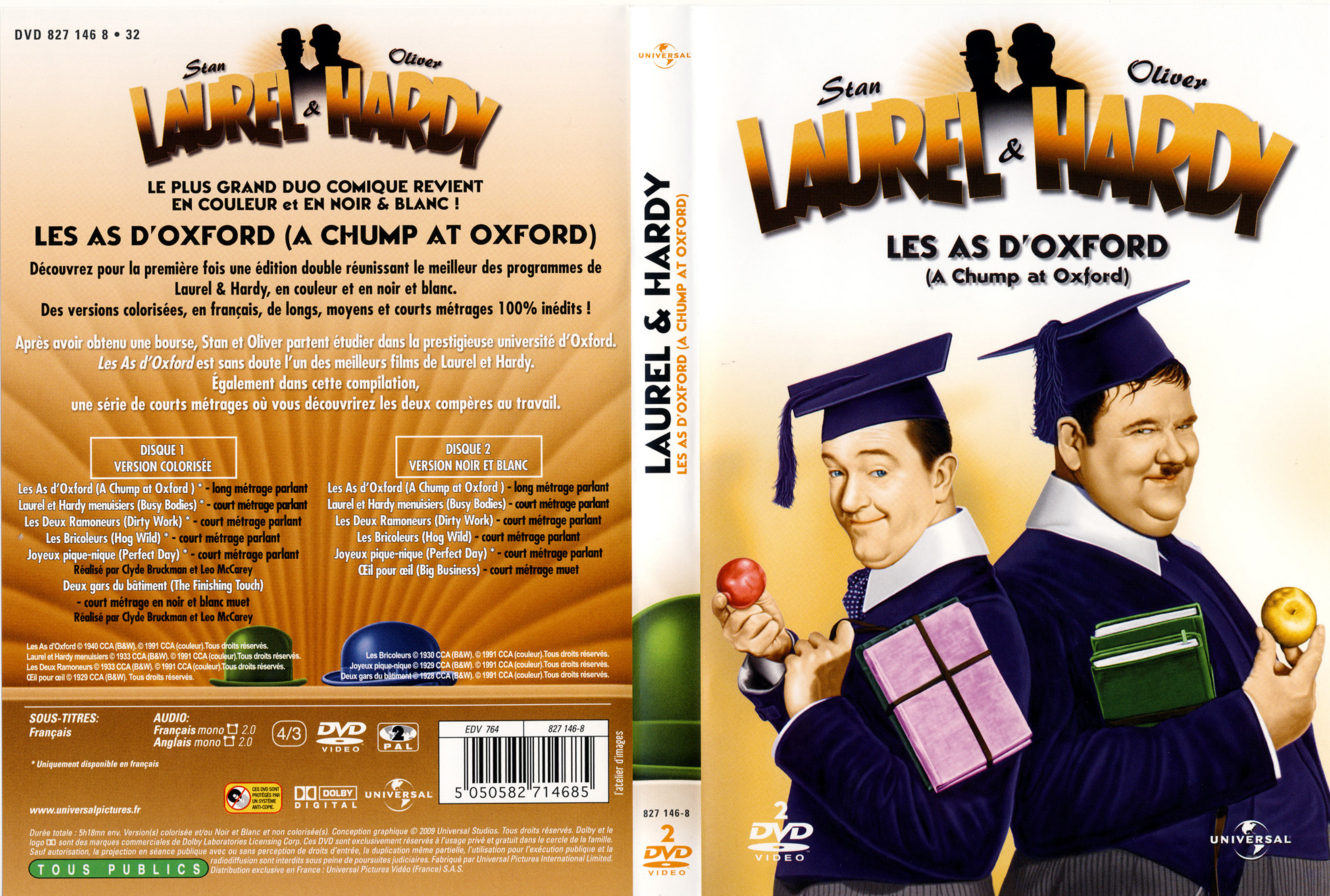 Jaquette DVD Laurel et Hardy Les as d