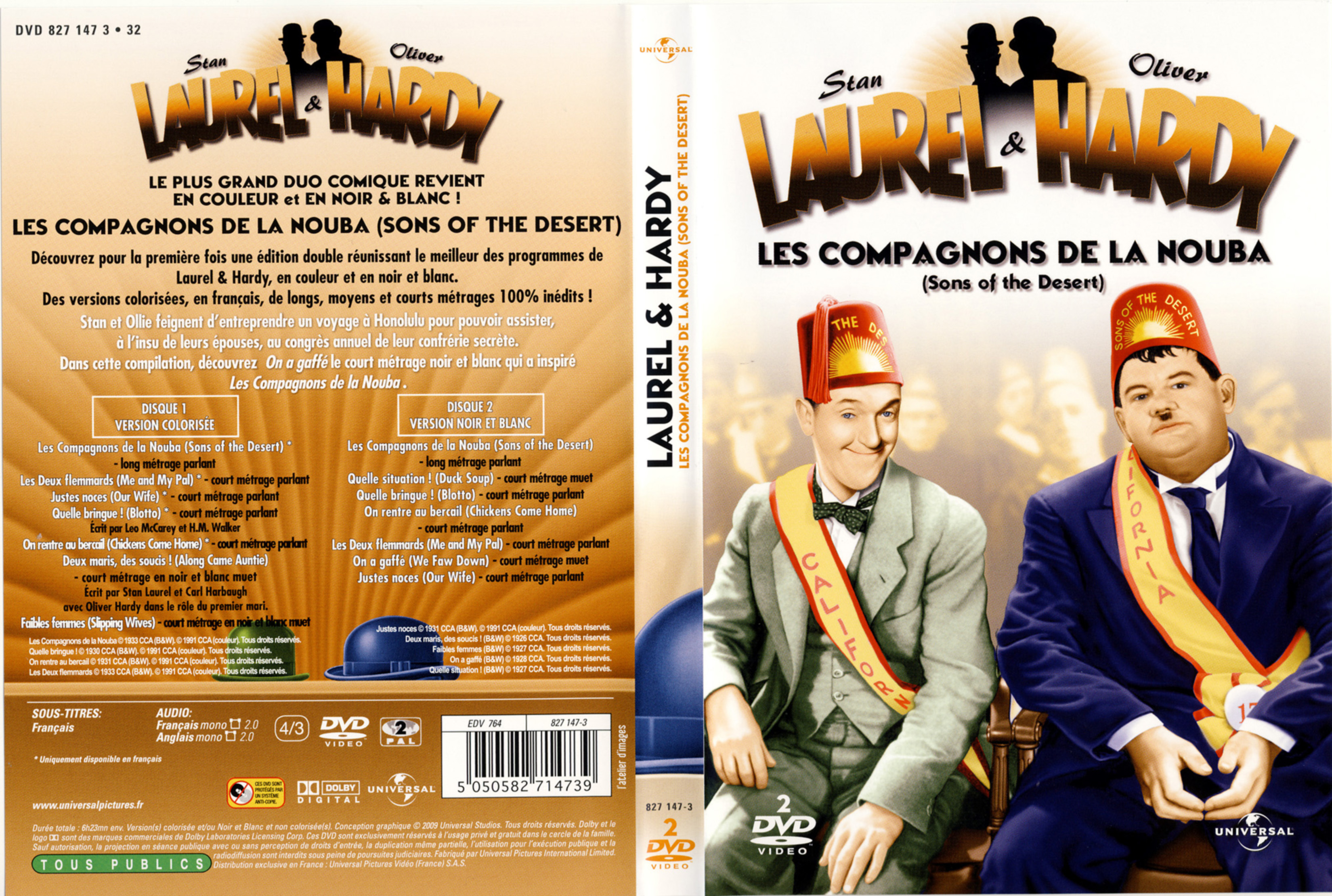 Jaquette DVD Laurel et Hardy Les compagnons de la Nouba v3