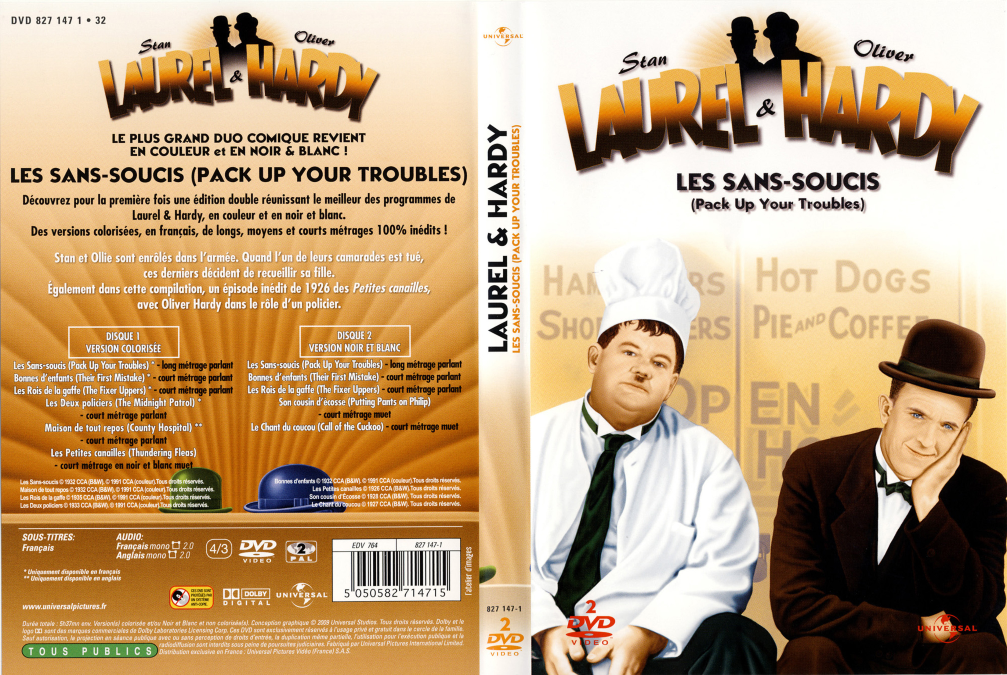 Jaquette DVD Laurel et Hardy Les sans-soucis v2