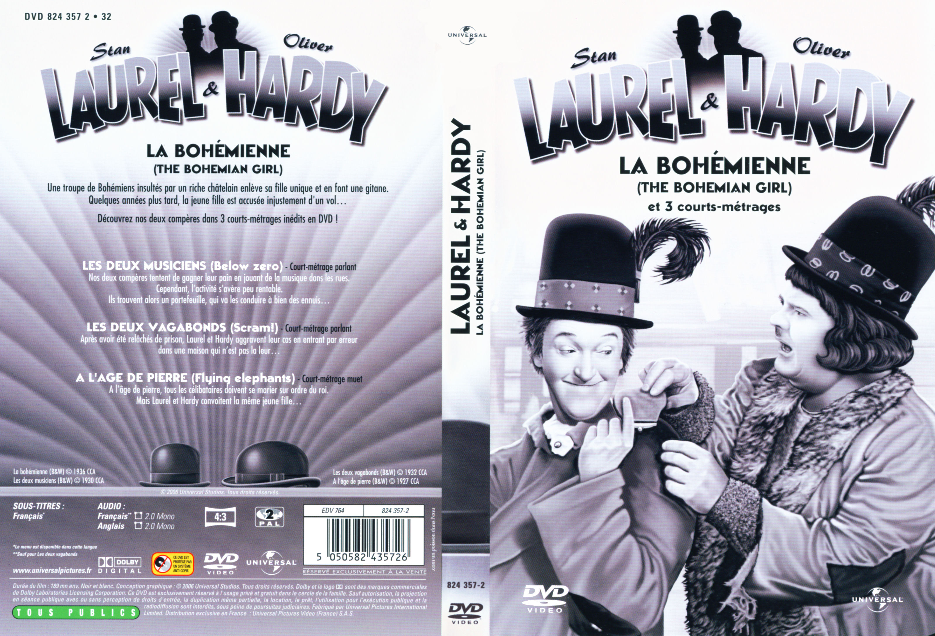 Jaquette DVD Laurel et Hardy  La bohmienne