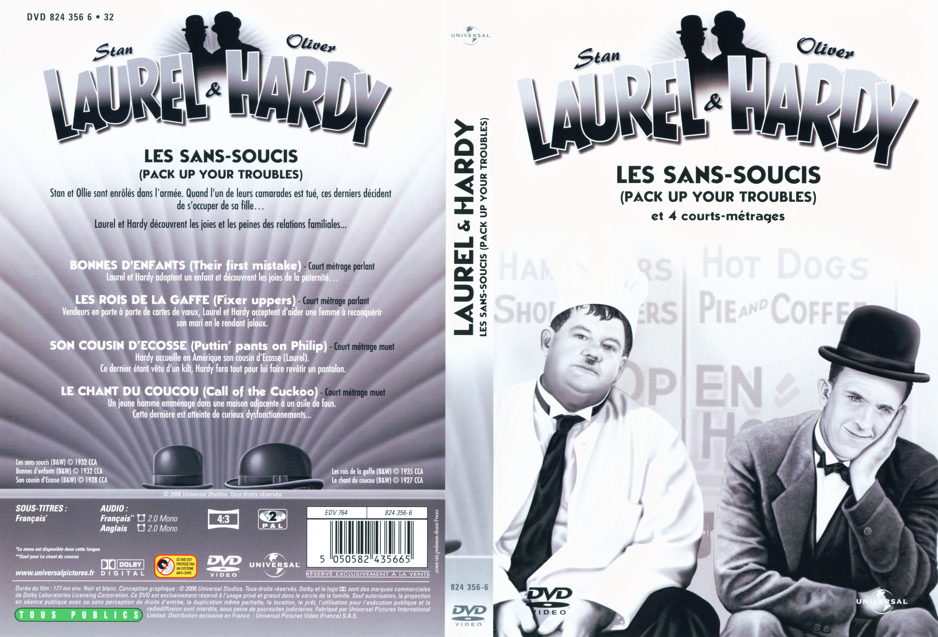 Jaquette DVD Laurel et Hardy  Les sans-soucis