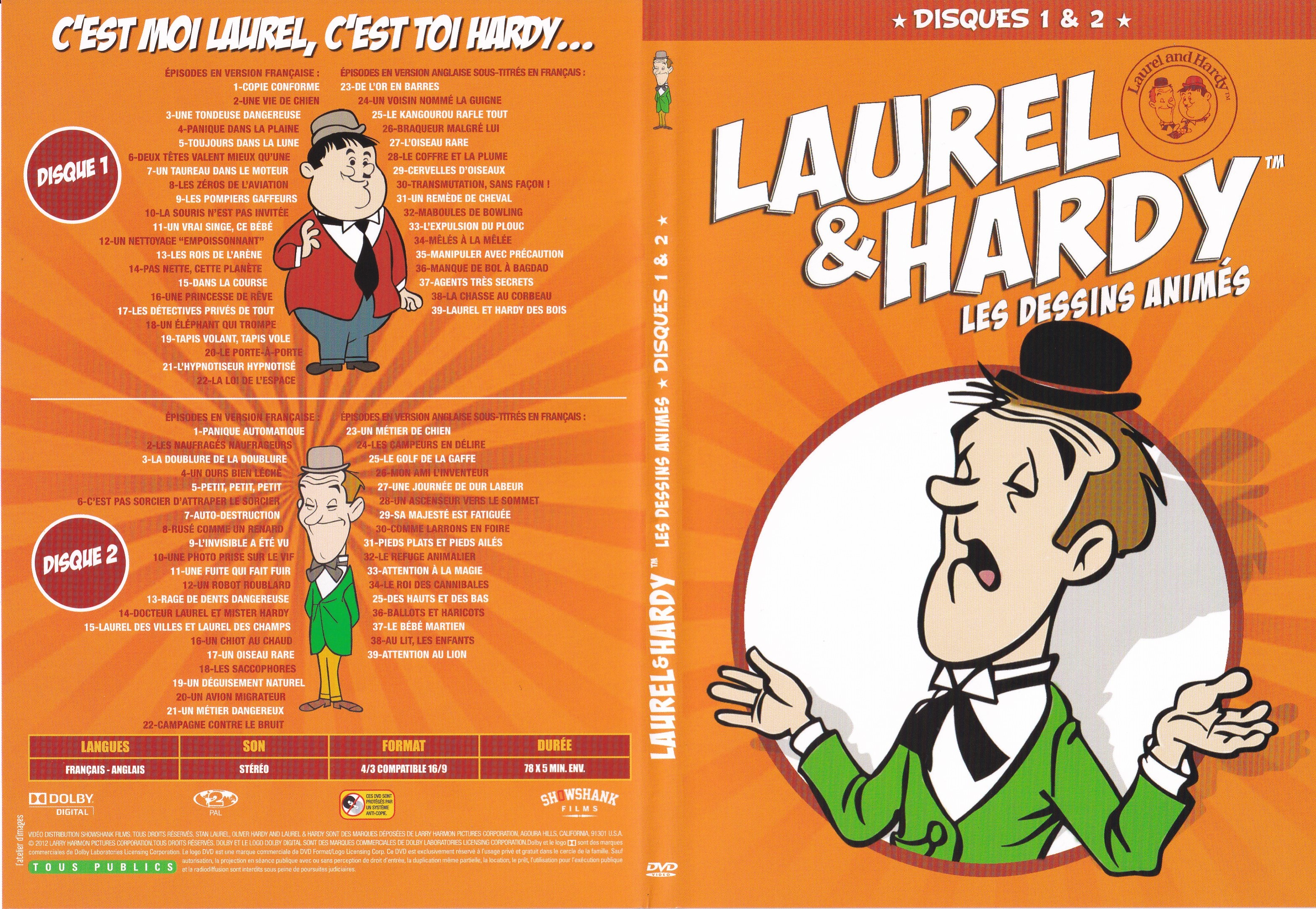 Jaquette DVD Laurel et Hardy - Les Dessins Animes DVD 1