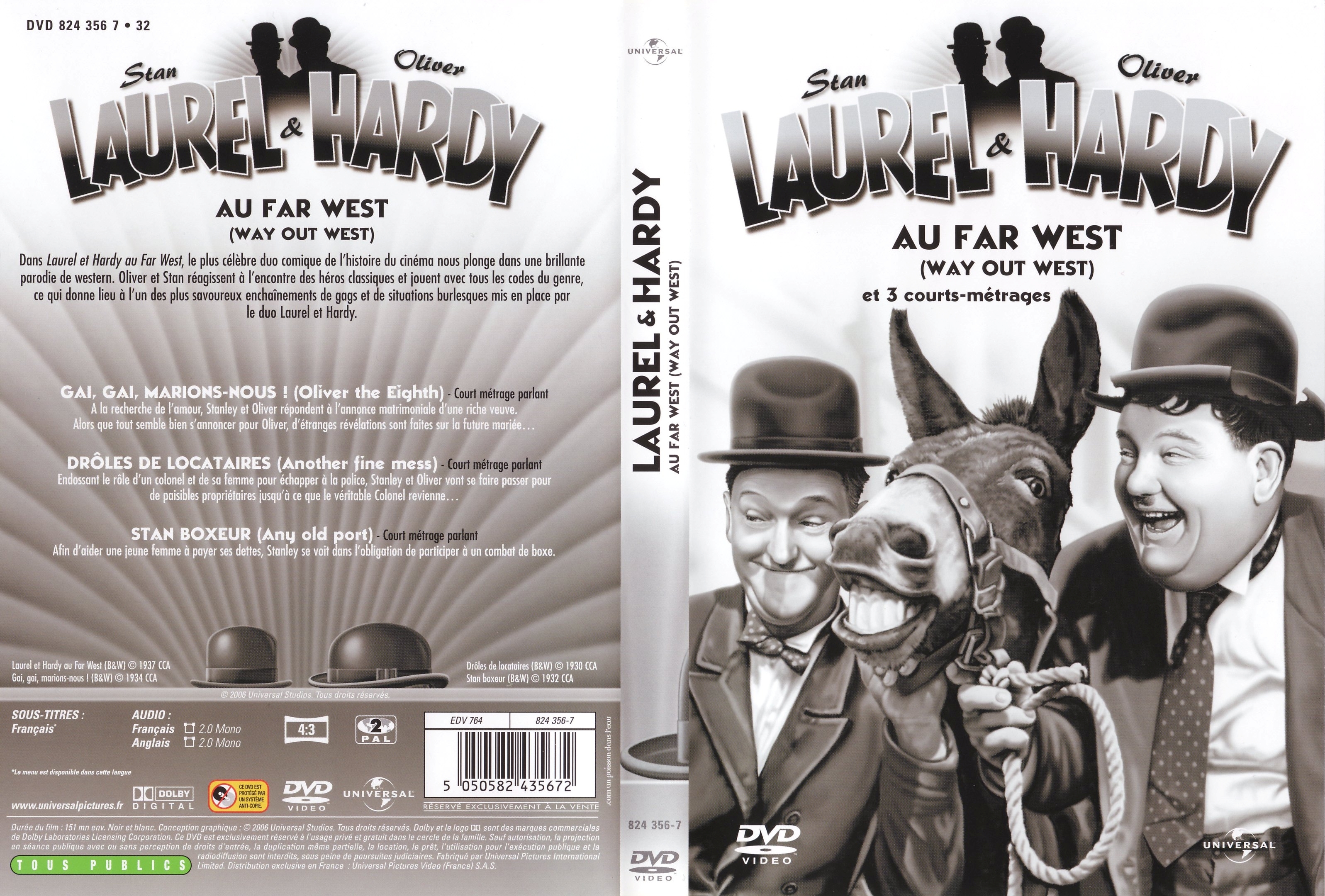 Jaquette DVD Laurel et Hardy au Far West
