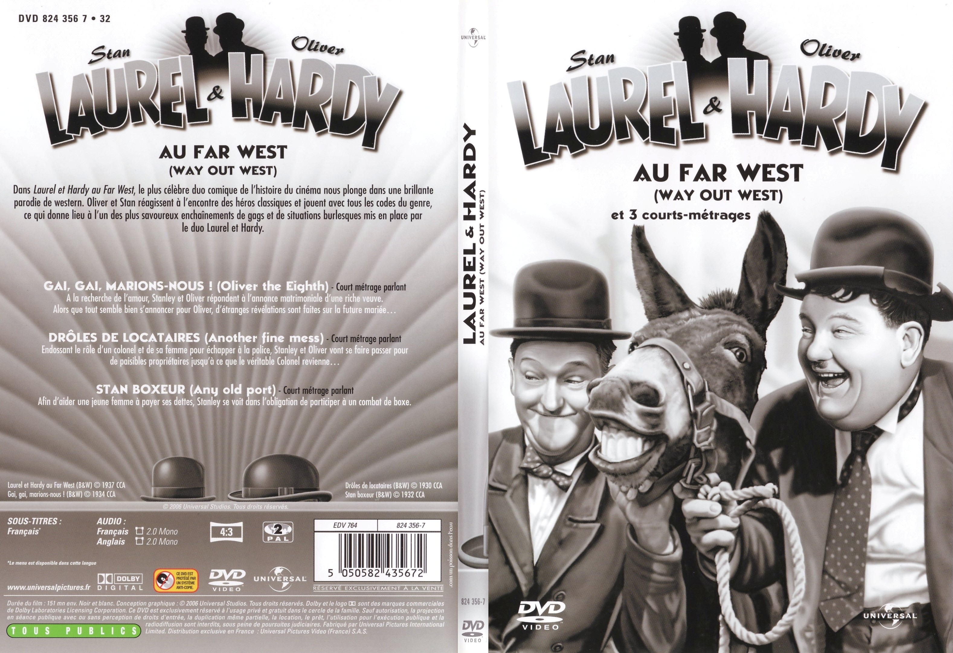 Jaquette DVD Laurel et Hardy au far west - SLIM