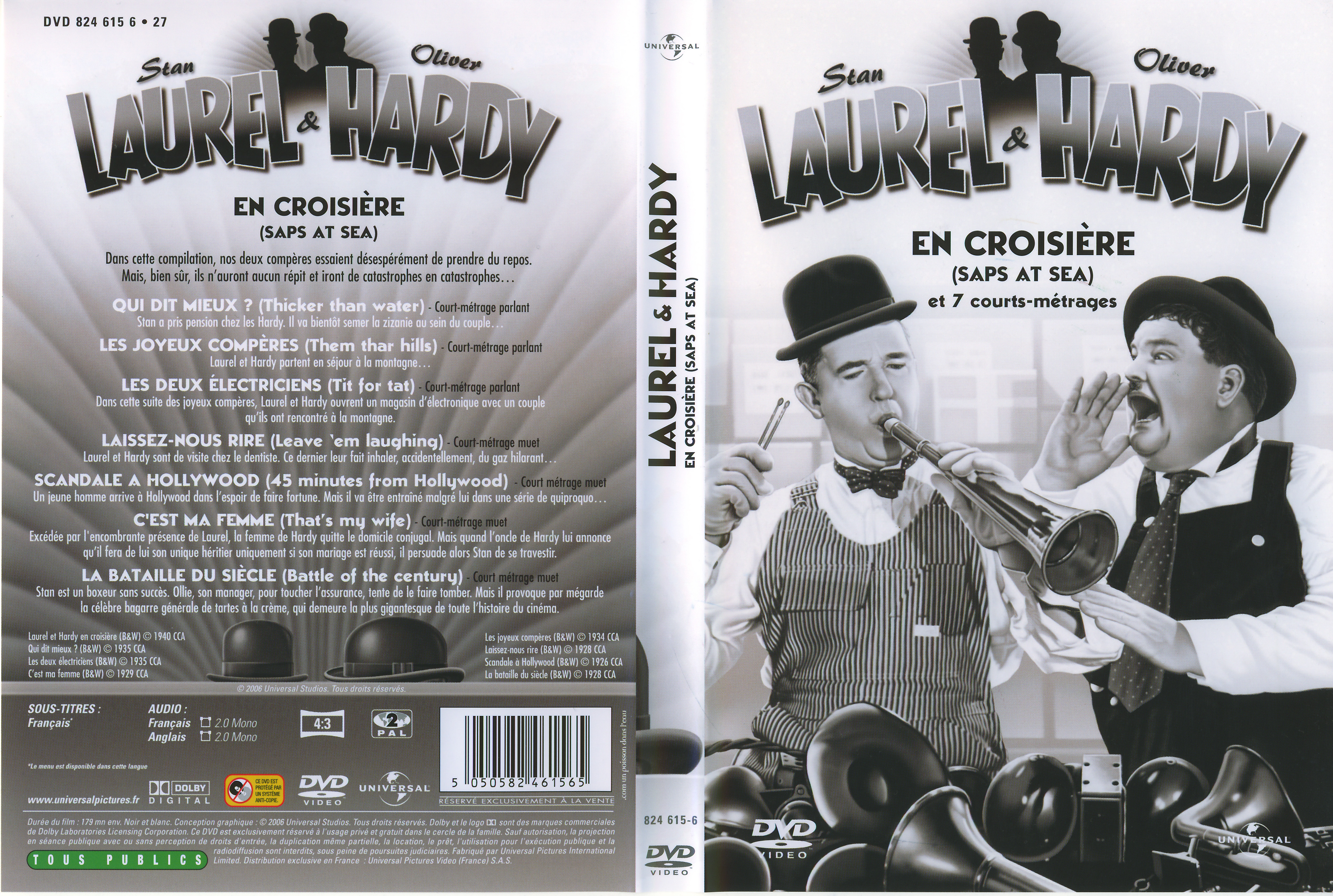 Jaquette DVD Laurel et Hardy en croisire