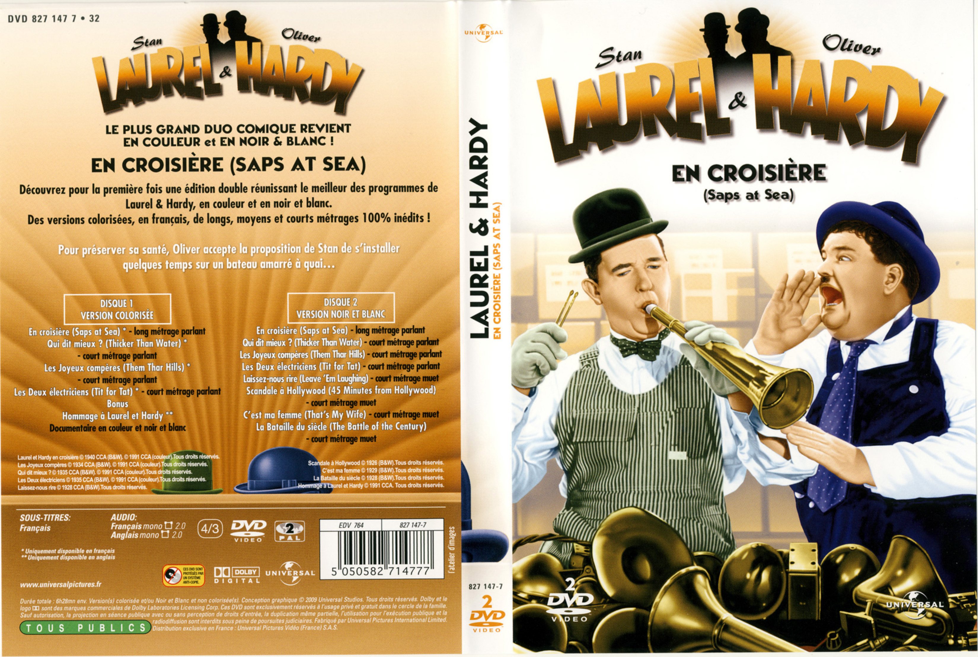 Jaquette DVD Laurel et Hardy en croisire v2