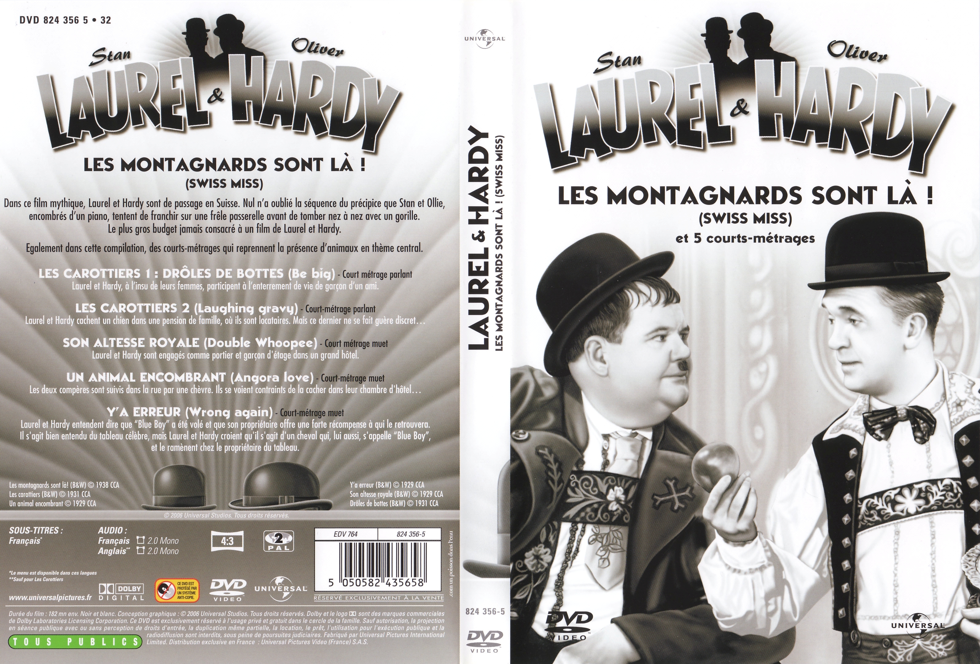 Jaquette DVD Laurel et Hardy les montagnards sont la