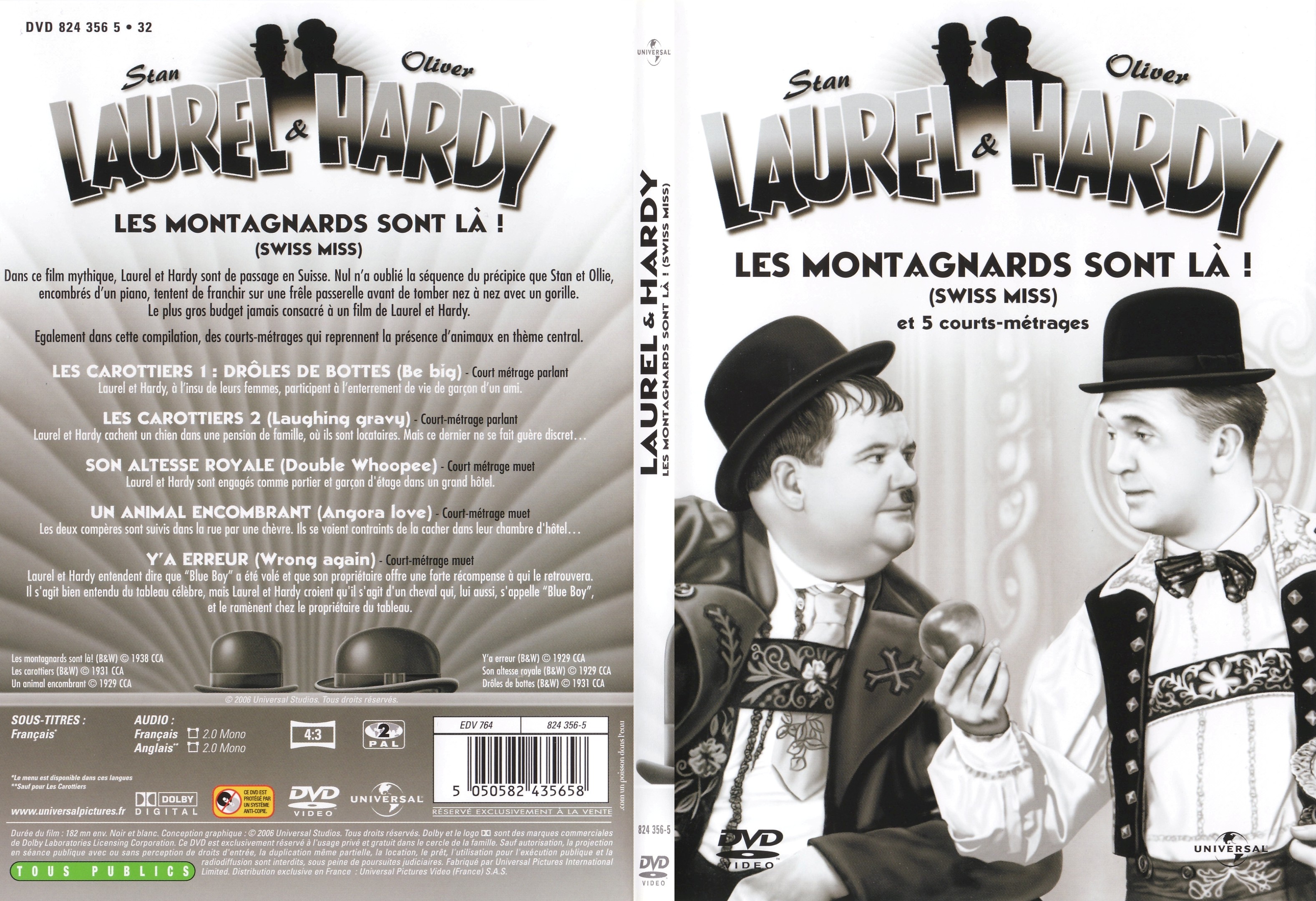 Jaquette DVD Laurel et Hardy les montagnards sont l - SLIM