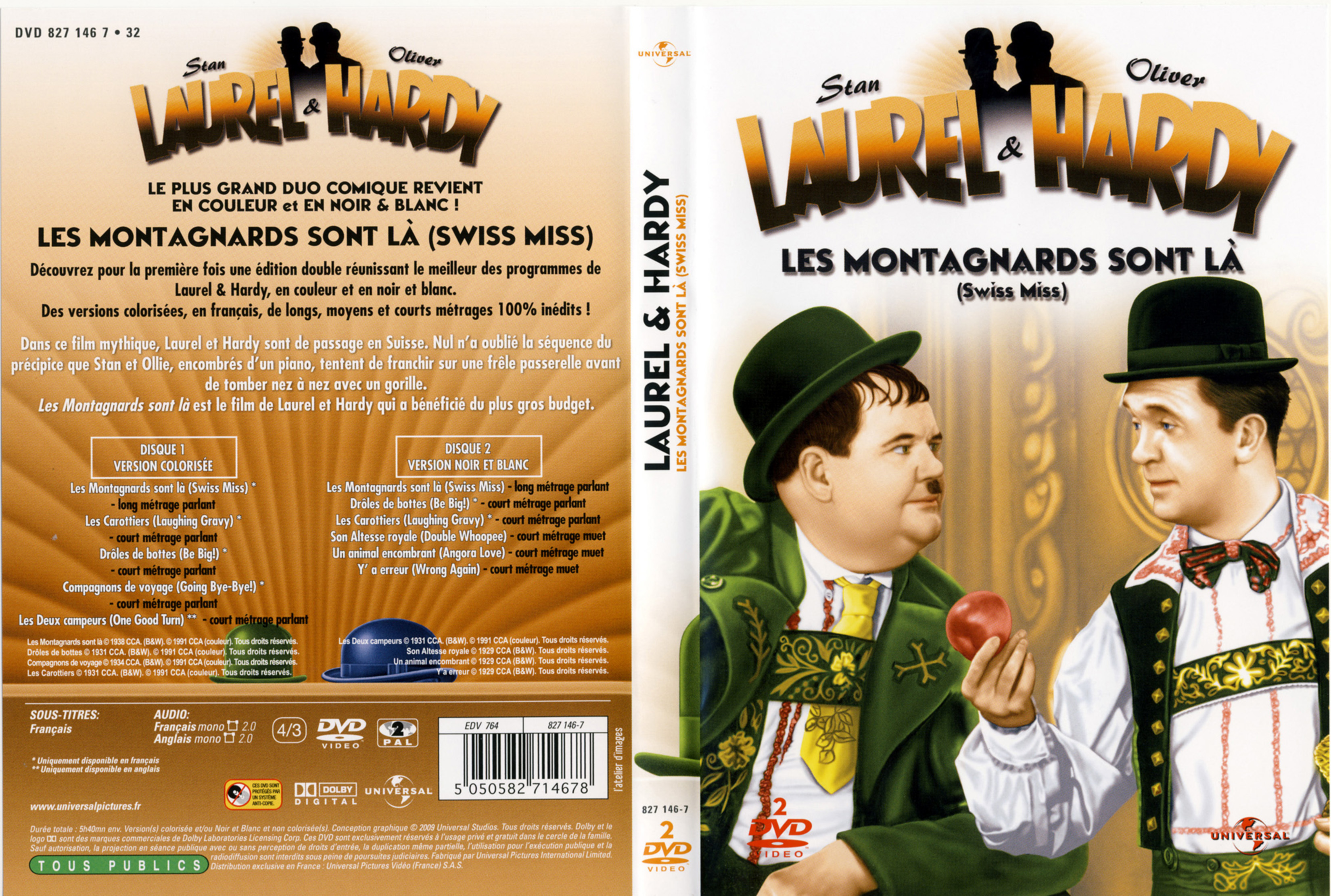 Jaquette DVD Laurel et Hardy les montagnards sont la v2