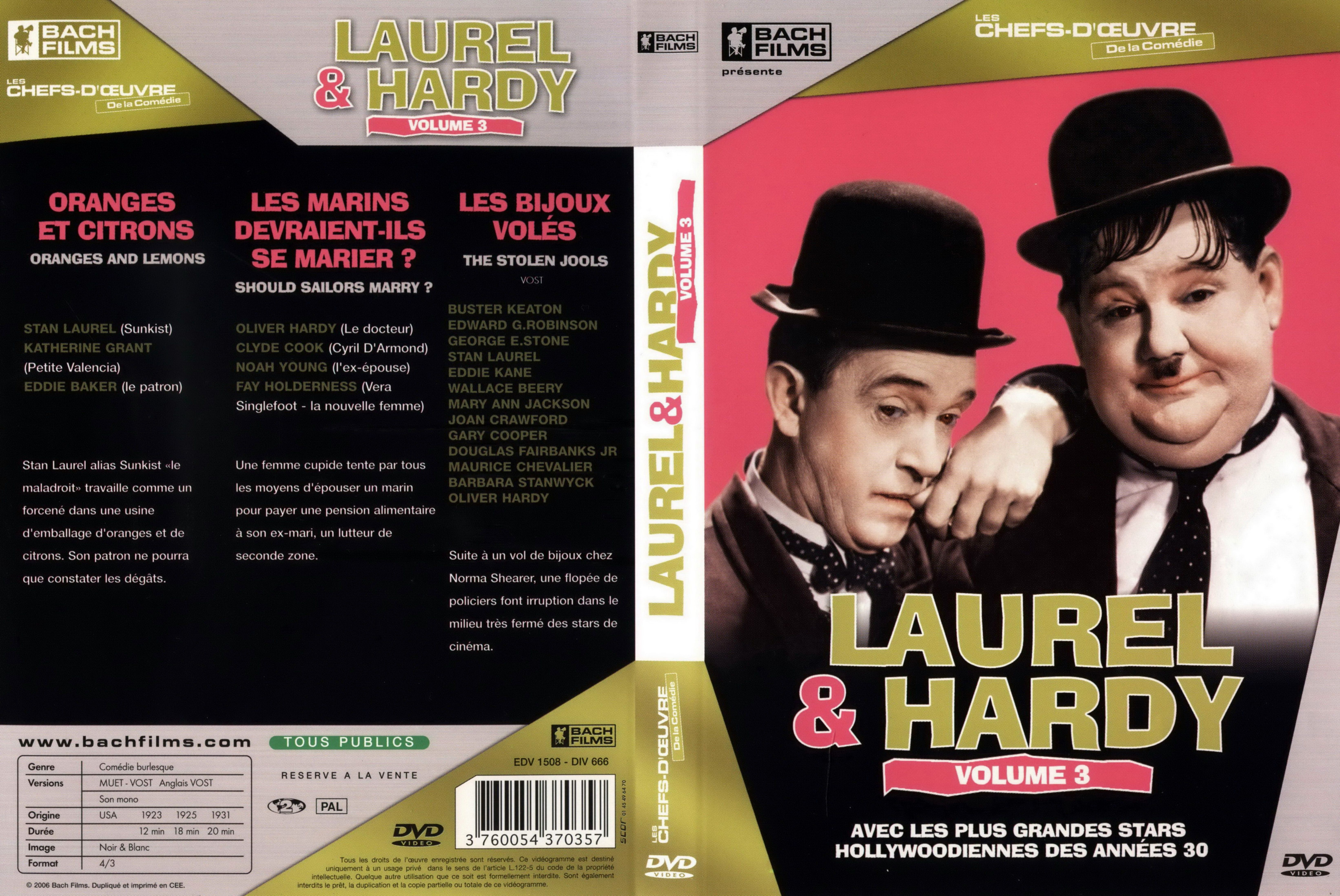 Jaquette DVD Laurel et Hardy vol 3