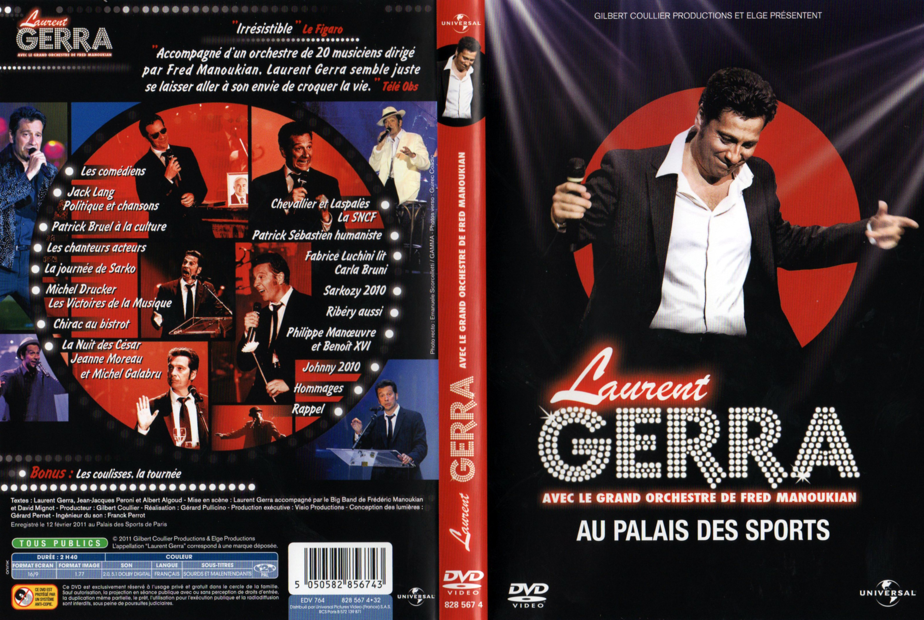 Jaquette DVD Laurent Gerra au palais des sports
