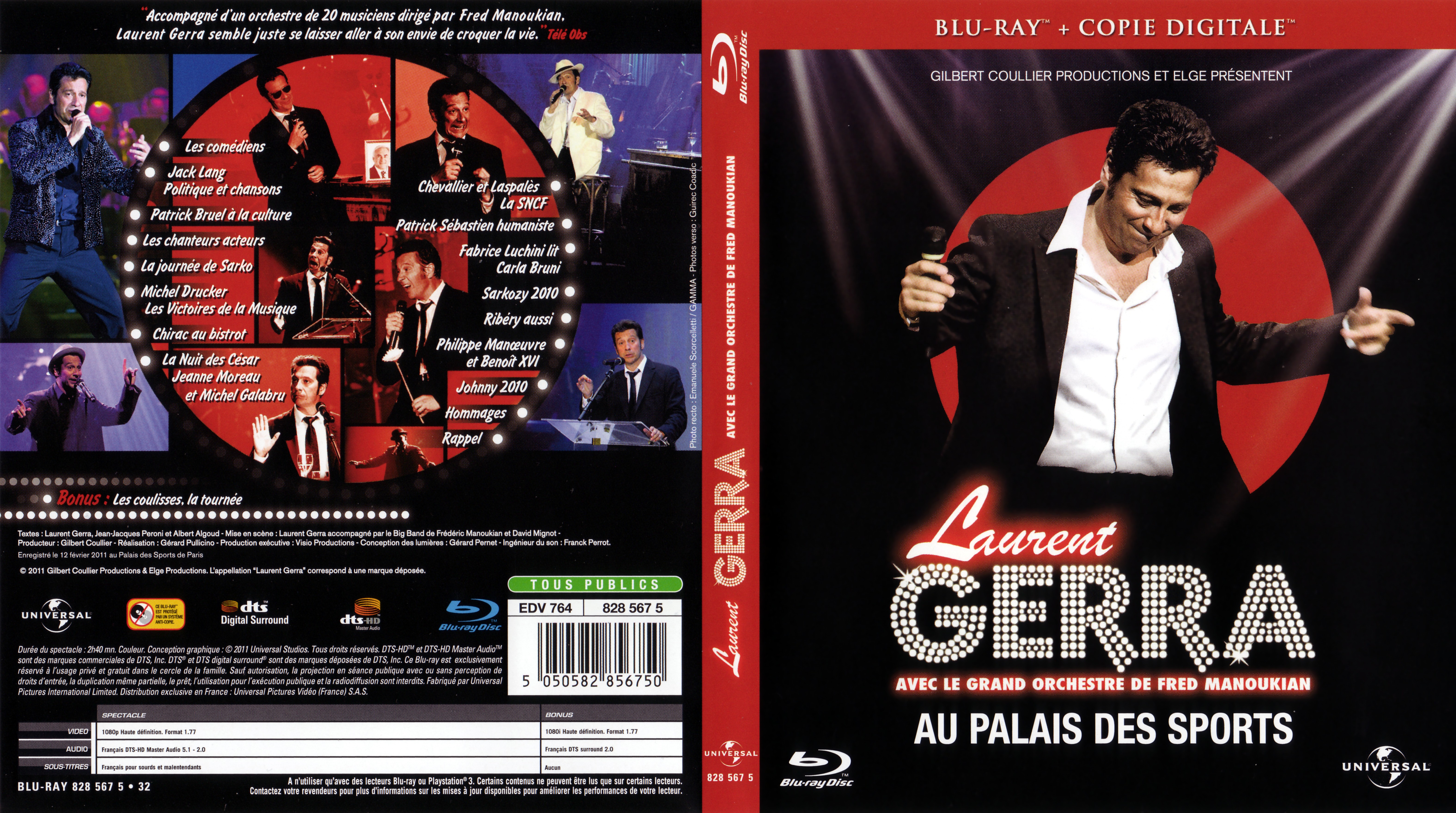 Jaquette DVD Laurent Gerra au palais des sports (BLU-RAY)