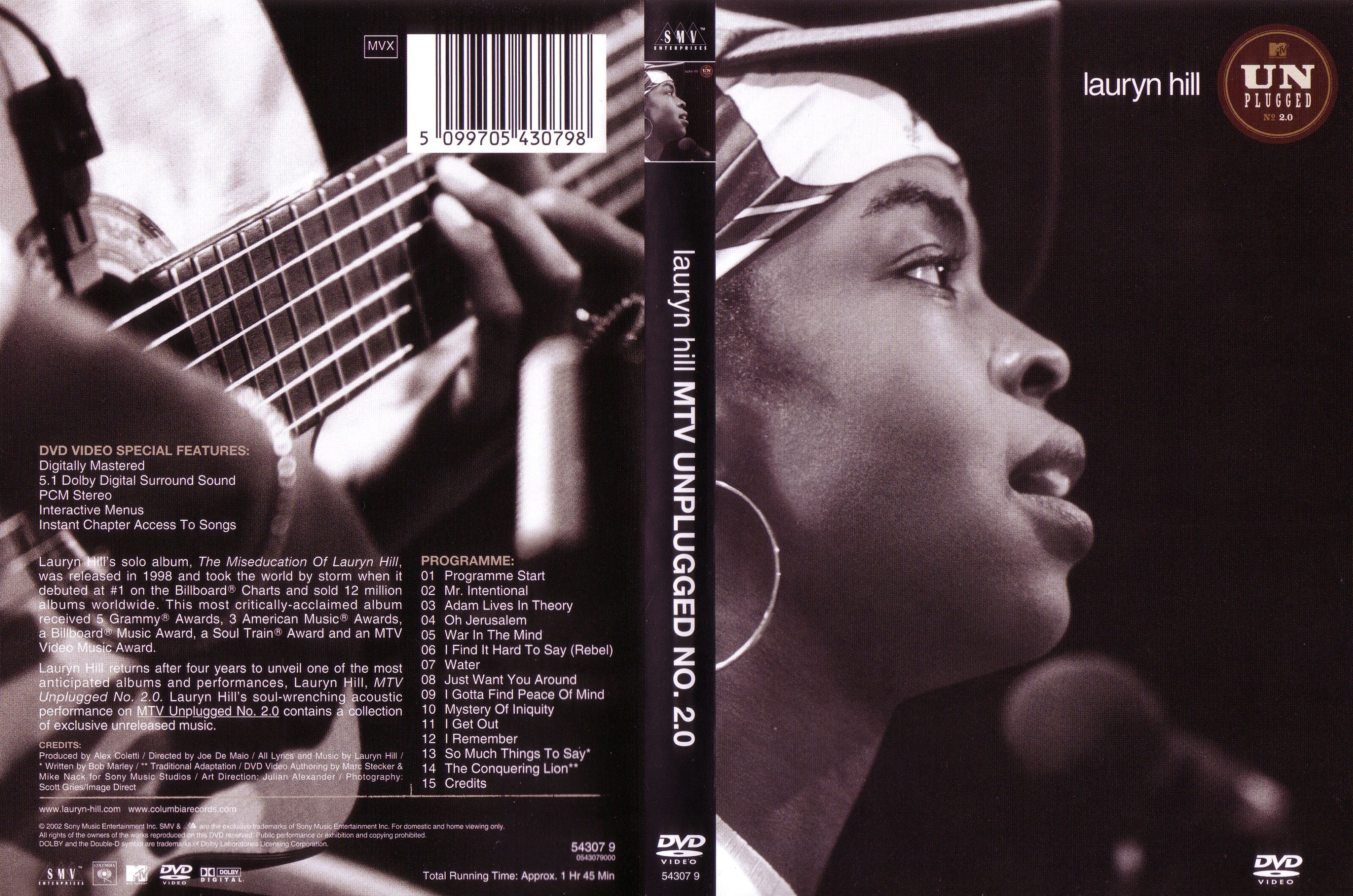 Jaquette DVD Lauryn Hill MTV Unplugged