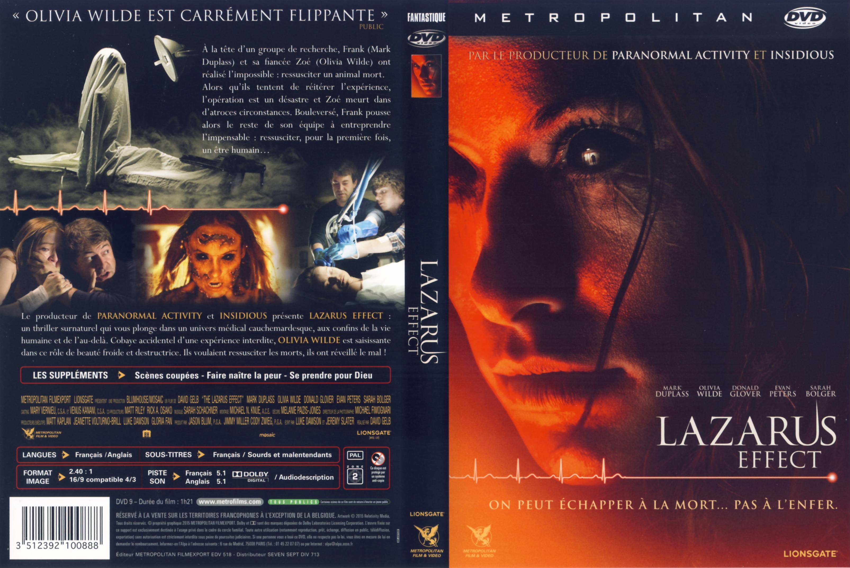Jaquette DVD Lazarus Effect