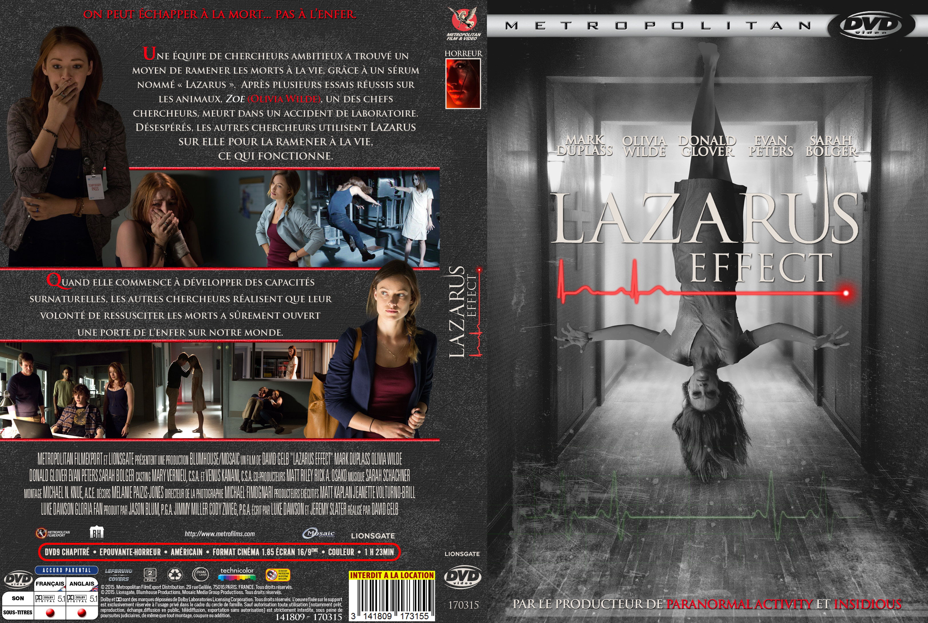 Jaquette DVD Lazarus Effect custom