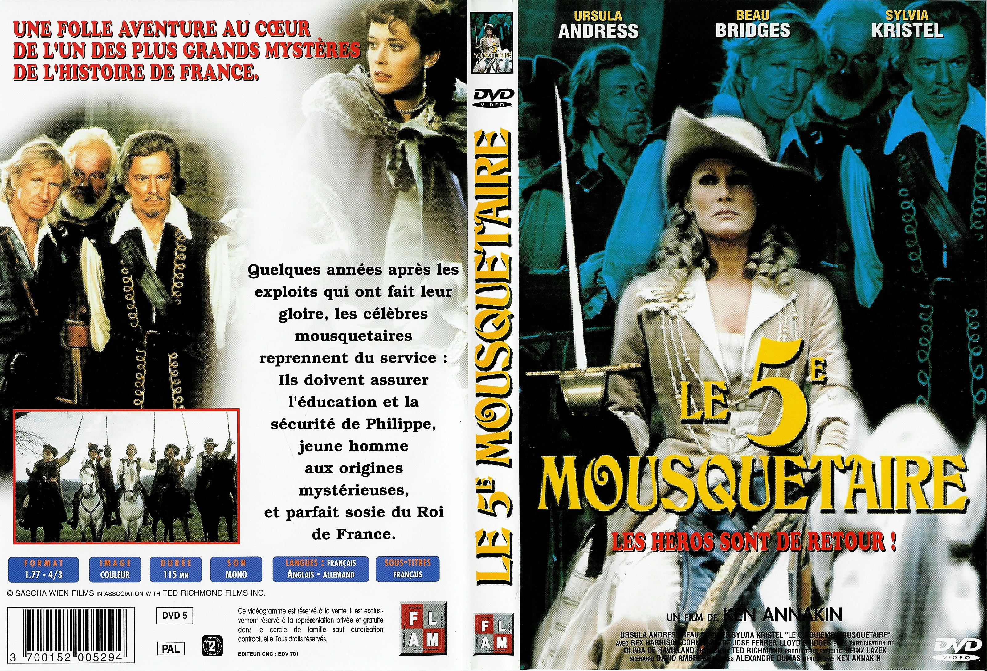 Jaquette DVD Le 5 me mousquetaire