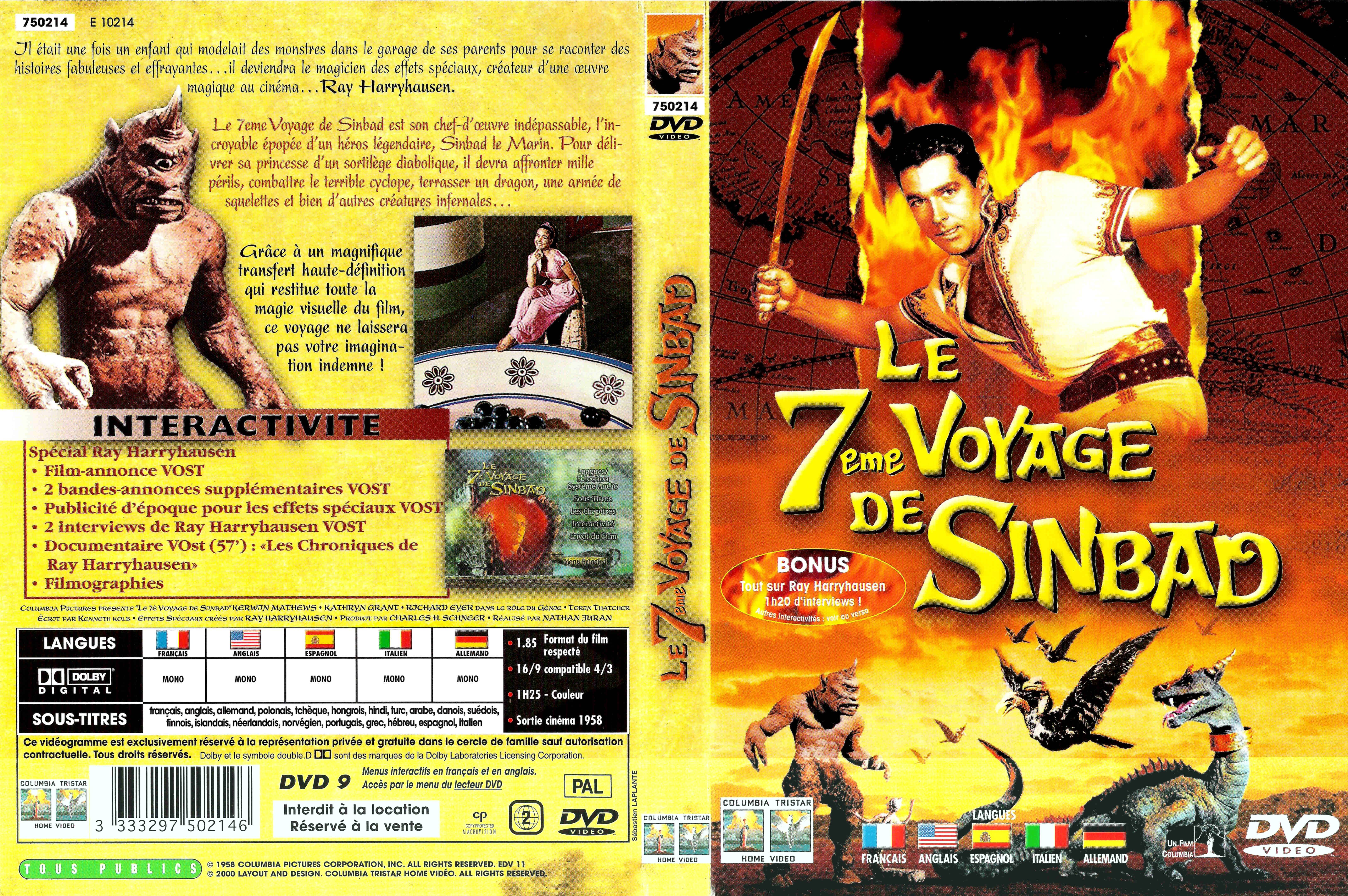 Jaquette DVD Le 7 me voyage de Sinbad
