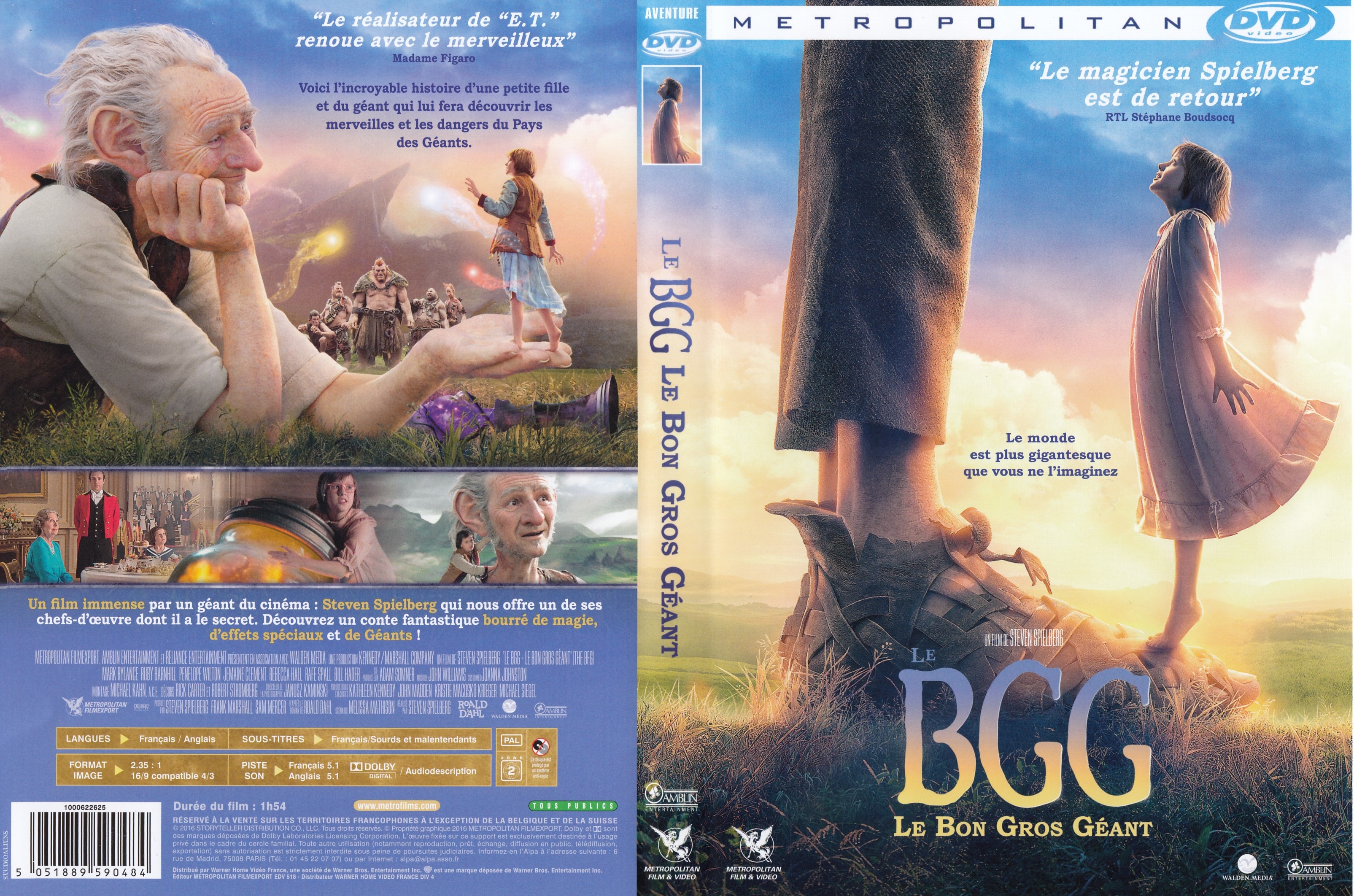 Jaquette DVD Le BGG le bon gros gant