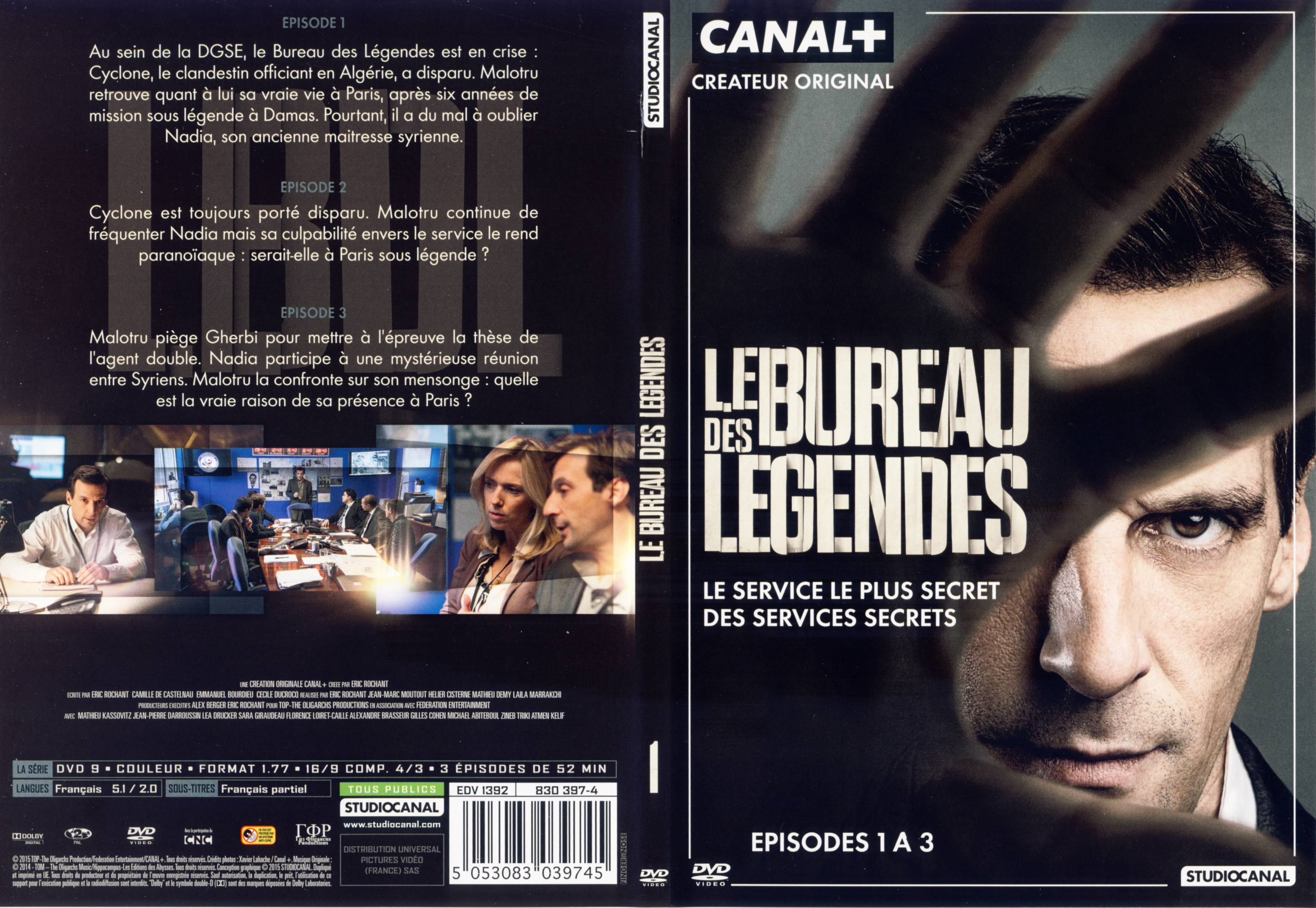 Jaquette DVD Le Bureau des Lgendes Saison 1 DVD 1