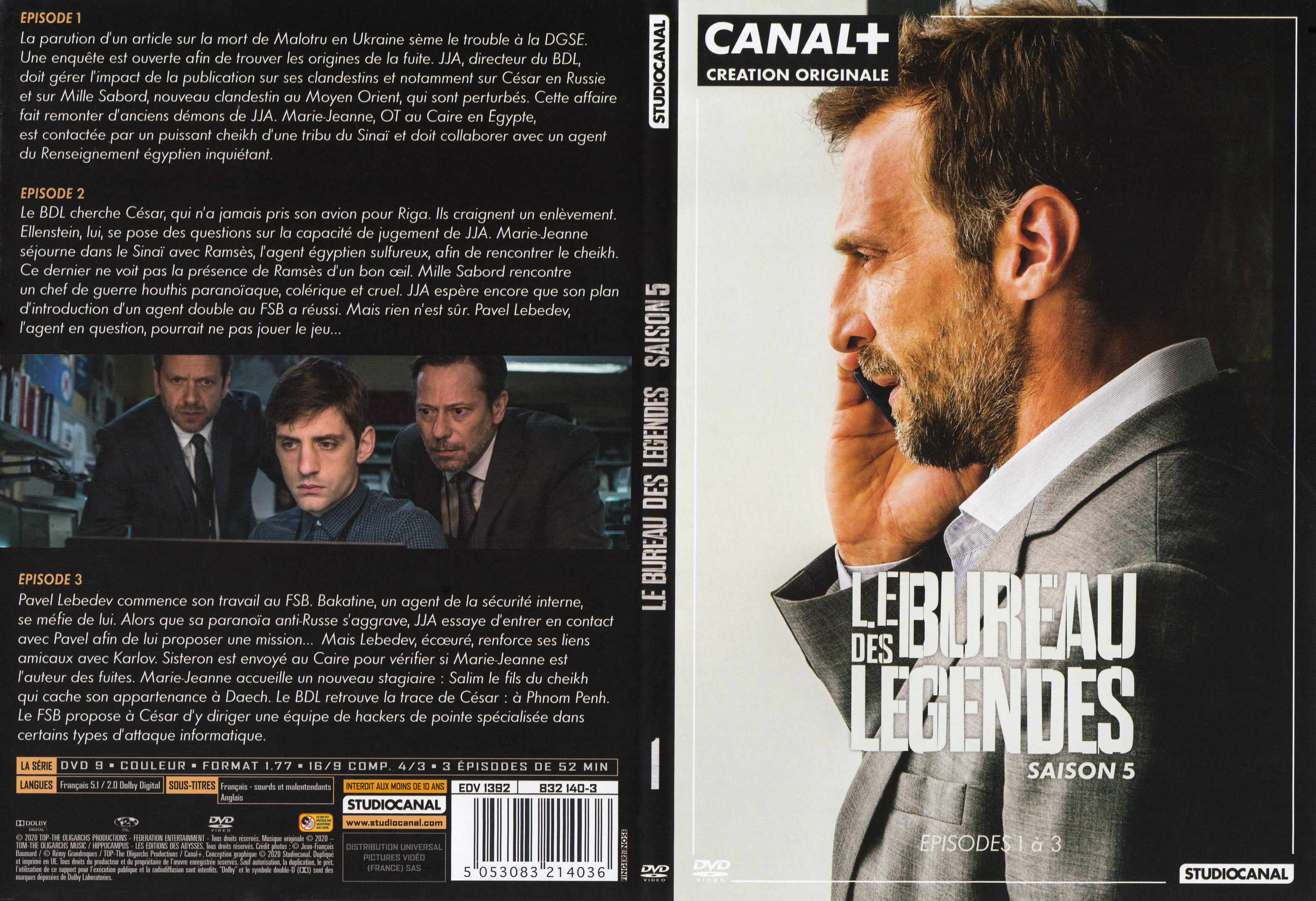 Jaquette DVD Le Bureau des lgendes Saison 5 DVD 1